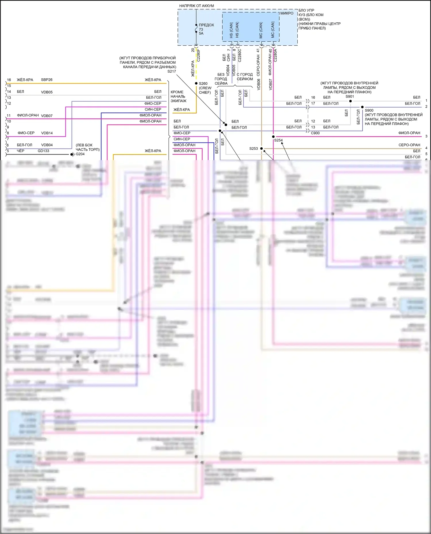 Tourneo Connect Ford II (2013-2018): Can шина электросхема (1 из 3) 