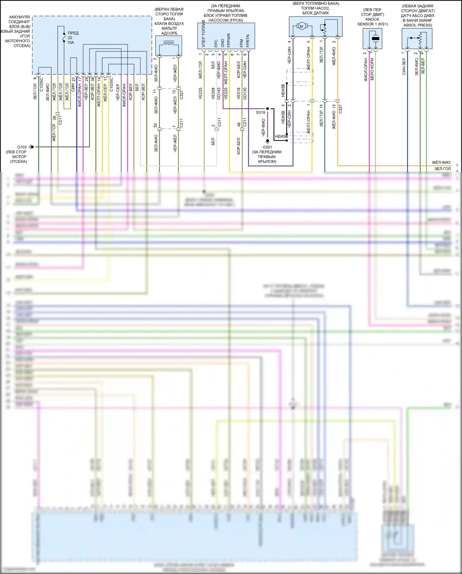 Tourneo Connect Ford II (2013-2018): Электросхема двигателя 2.5l lpg (3 из 5) 