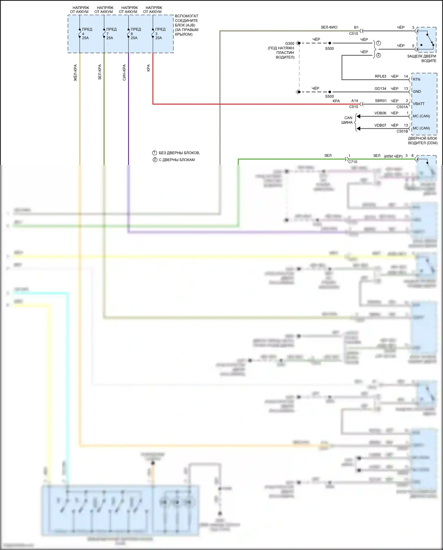 Tourneo Connect Ford II (2013-2018): Электросхема приборной панели (3 из 3) 