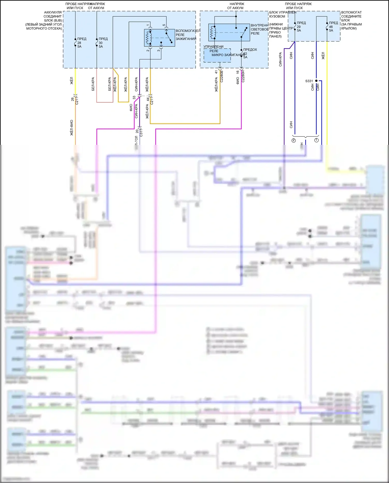 Tourneo Connect Ford II (2013-2018): Электросхема задней камеры 