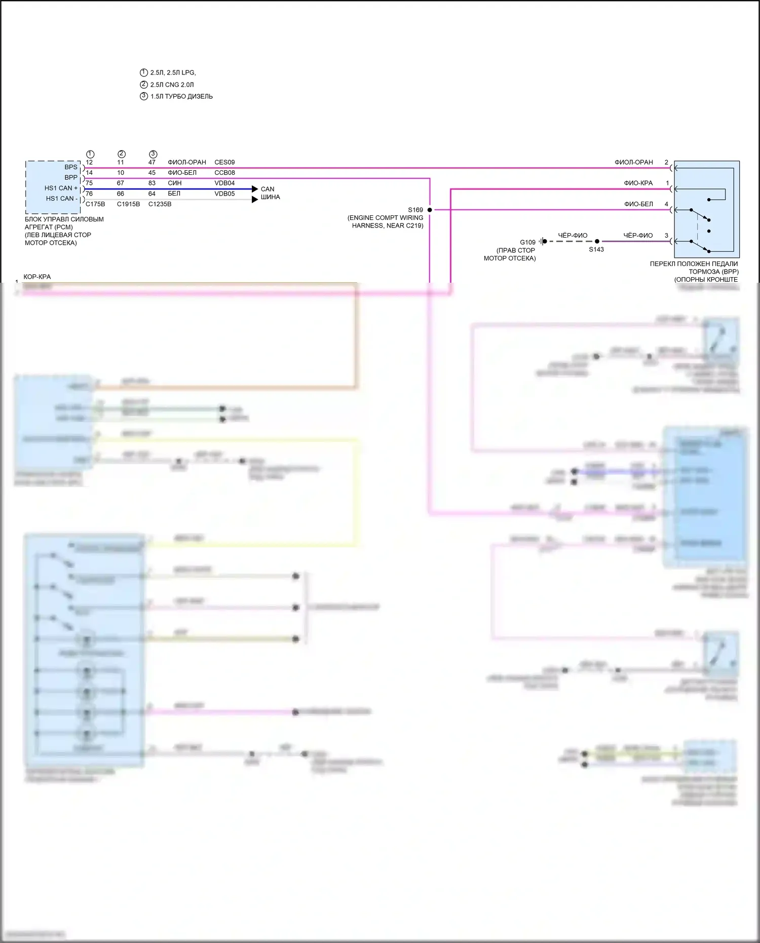 Transit Connect Ford II рестайлинг (2018-2024): Антиблокировочная система abs электросхема (2 из 2) 