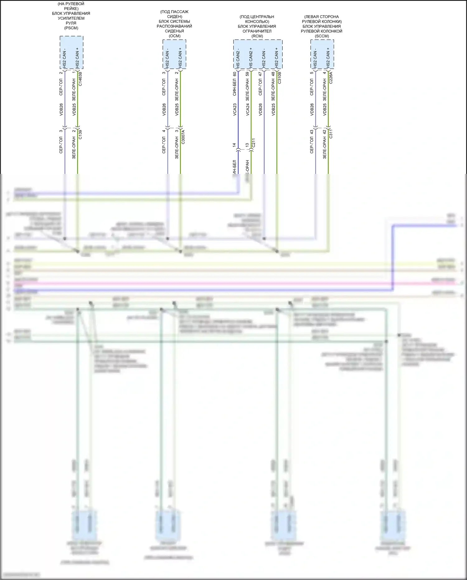 Transit Connect Ford II рестайлинг (2018-2024): Can шина электросхема (3 из 5) 