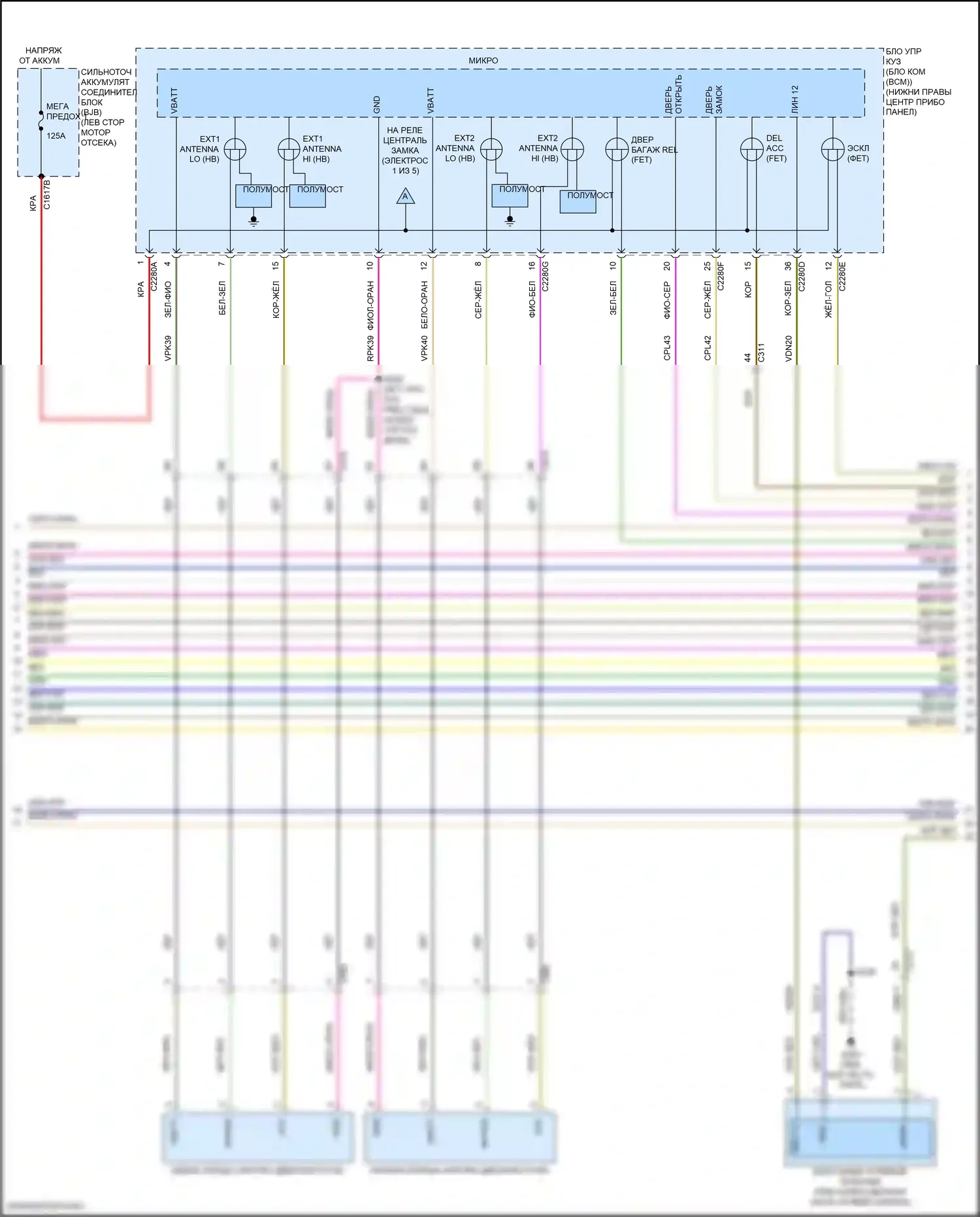 Transit Connect Ford II рестайлинг (2018-2024): Электросхема с защитой от взлома, без дверного блока (2 из 5) 