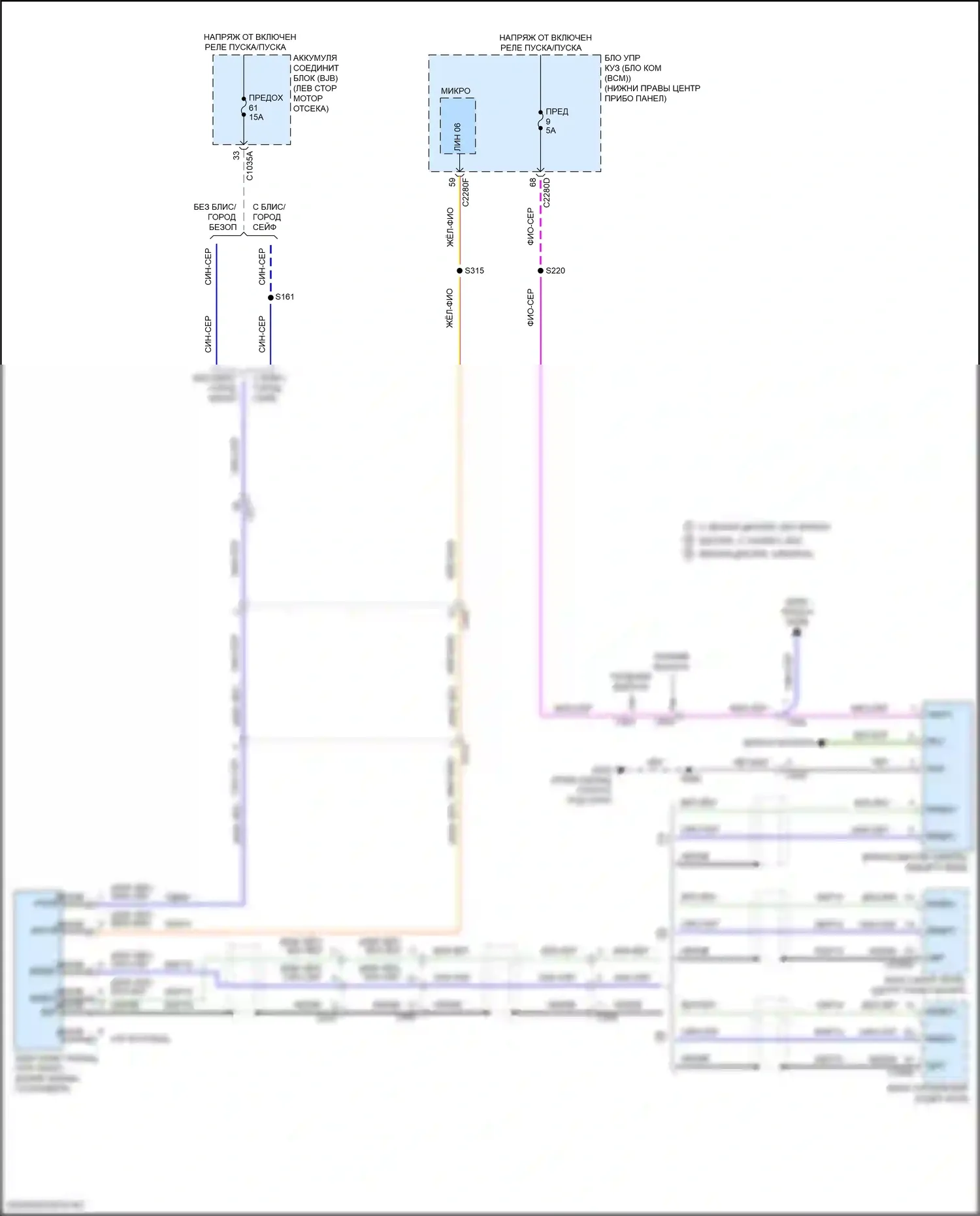 Transit Connect Ford II рестайлинг (2018-2024): Электросхема задней камеры 