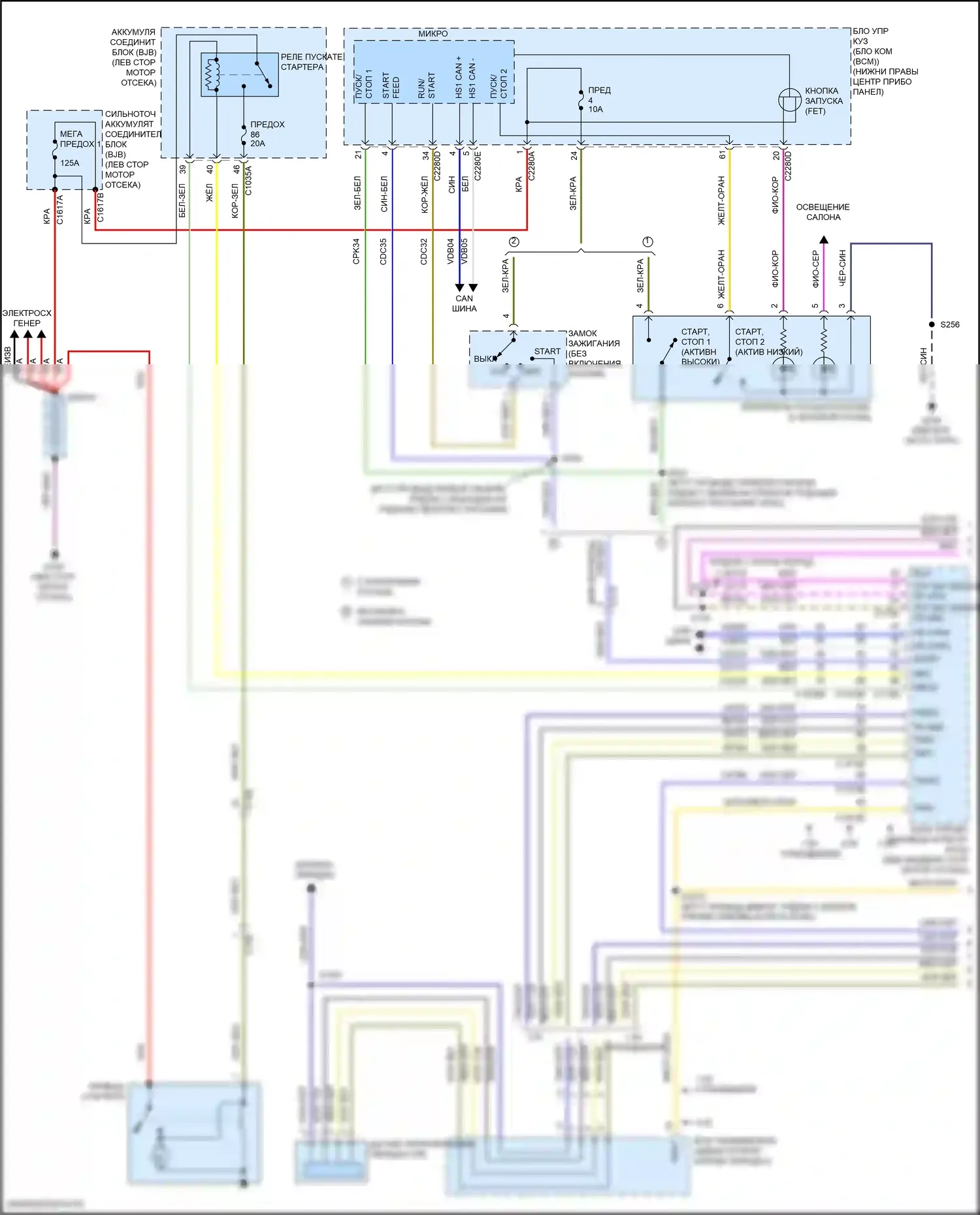 Transit Connect Ford II рестайлинг (2018-2024): Электросхема стартера (1 из 2) 