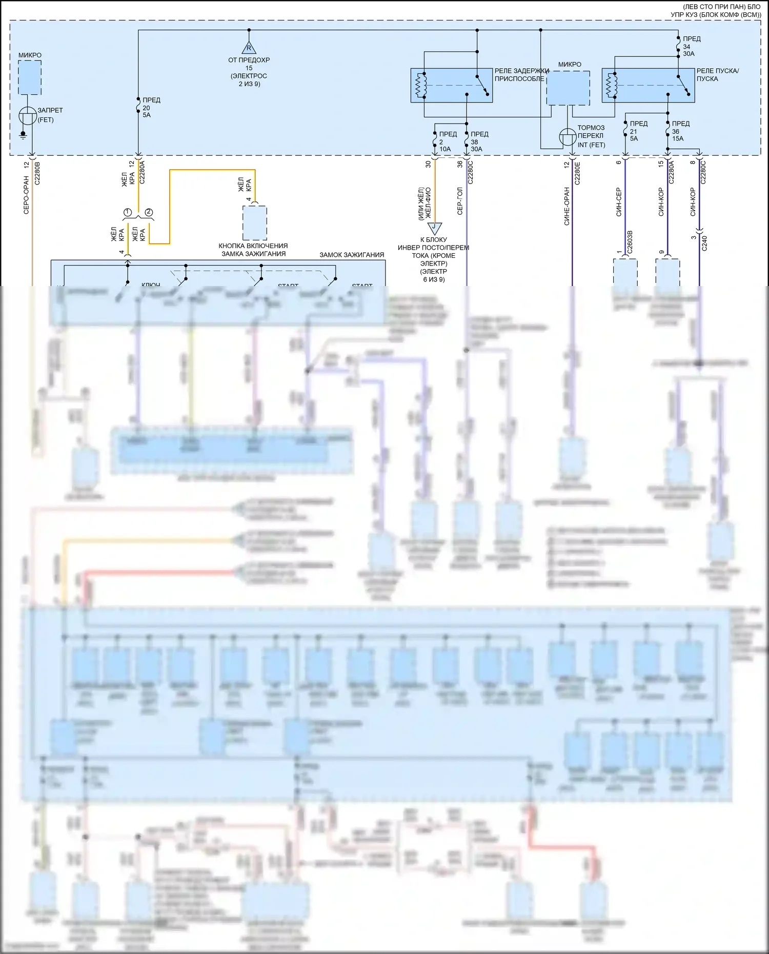 Transit Ford T8 (2023-2024): Электросхема блока предохранителей реле (8 из 9) 