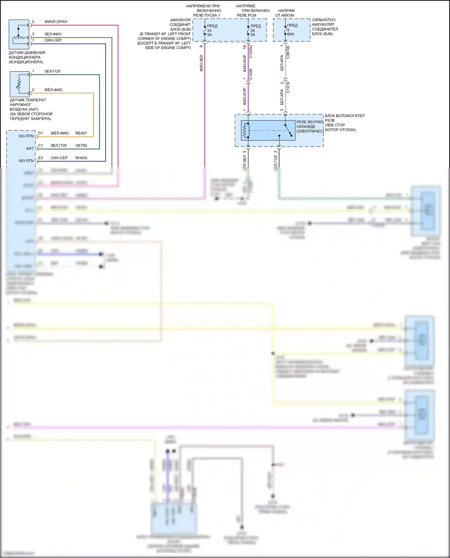 Transit Ford T8 (2023-2024): Электросхема климат контроля (7 из 7) 
