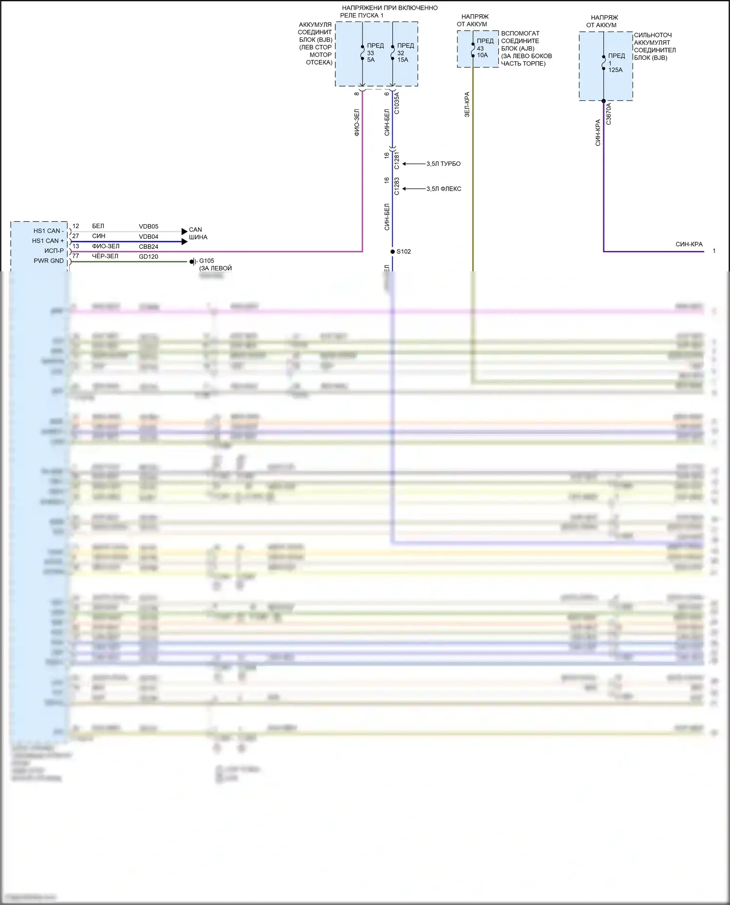 Transit Ford T8 (2023-2024): Электросхема автоматической коробки передач (1 из 3) 