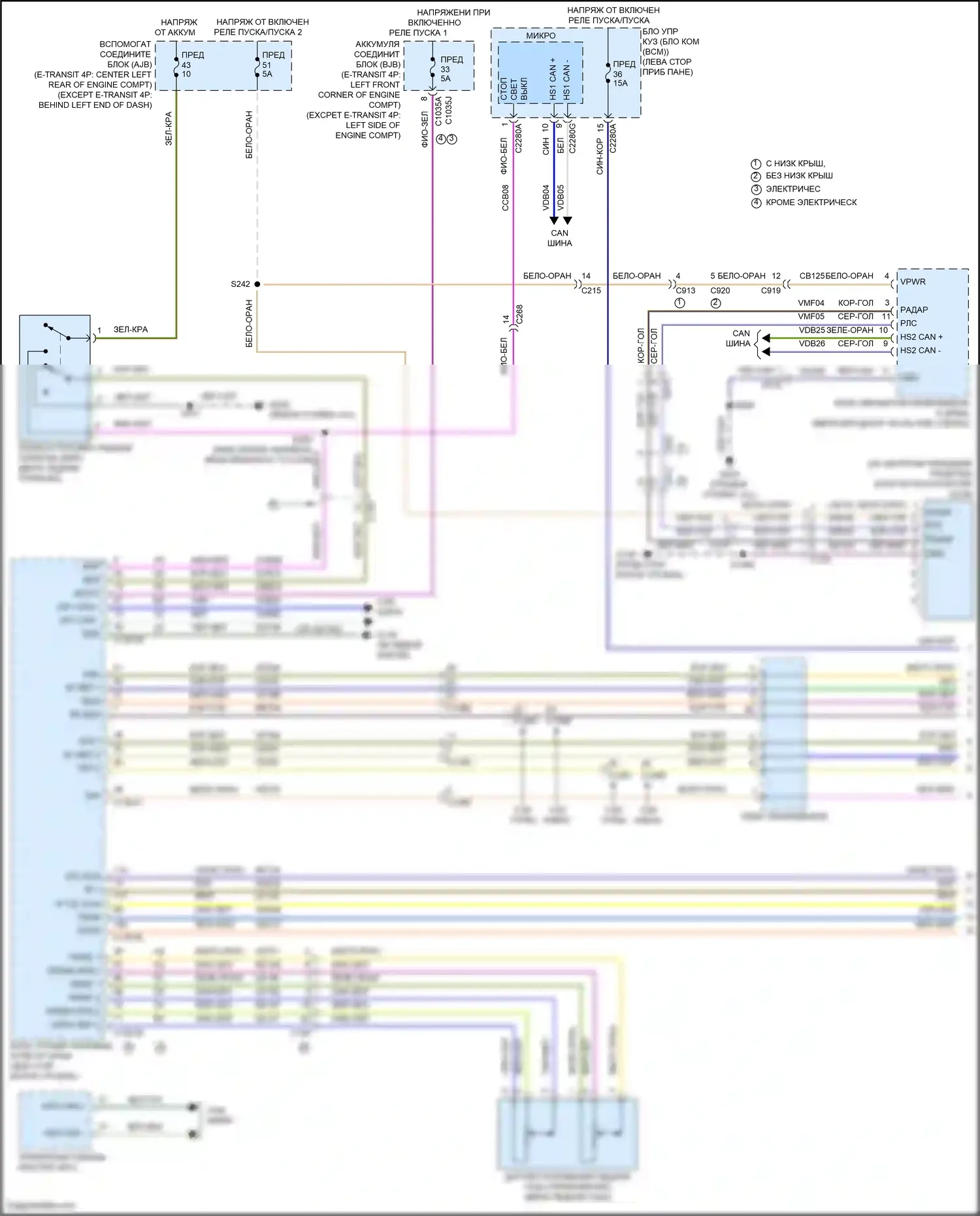 Transit Ford T8 (2023-2024): Электросхема круиз-контроля (1 из 3) 