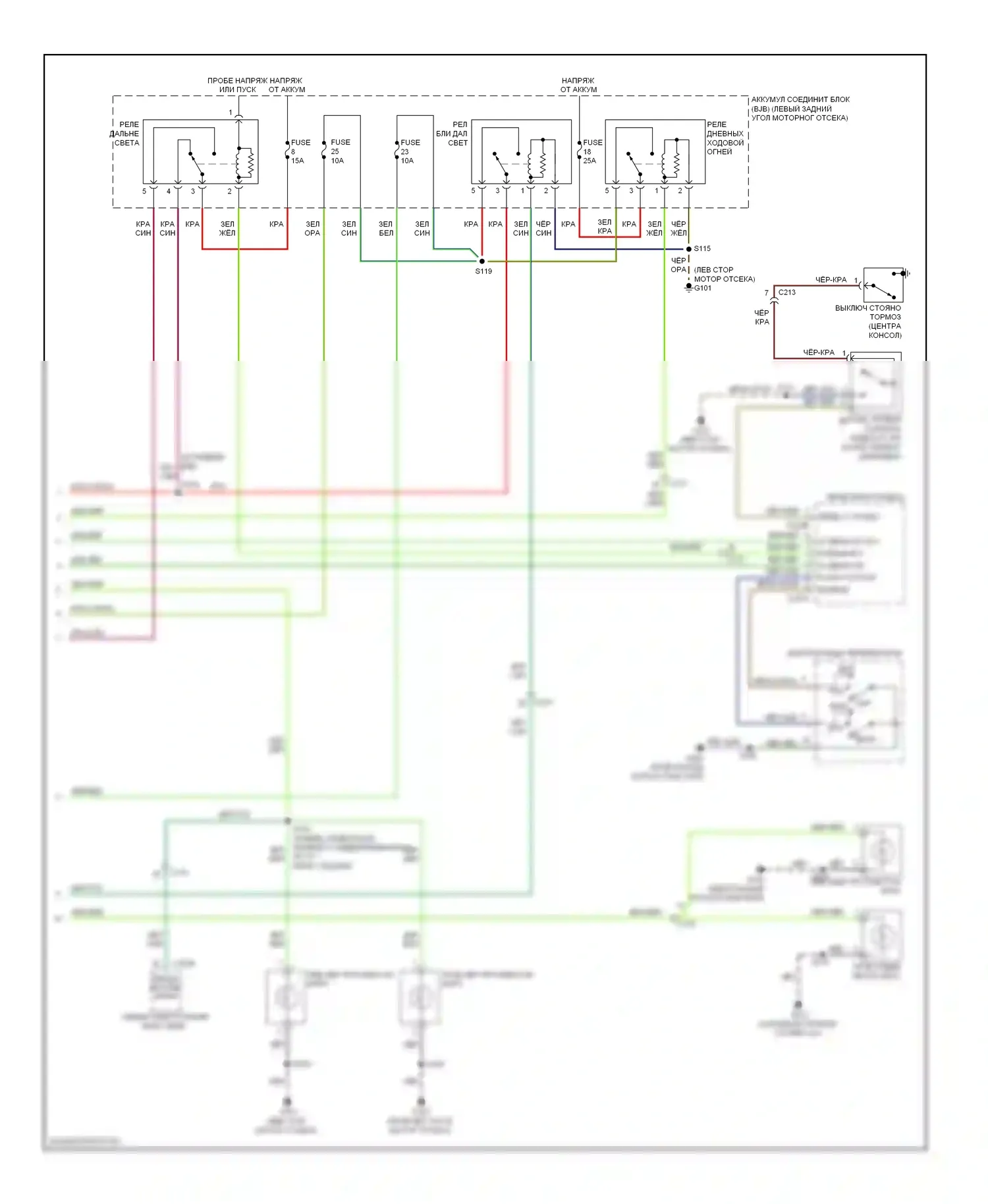 Transit Ford VII (2006-2013): Электросхема фар (2 из 2) 