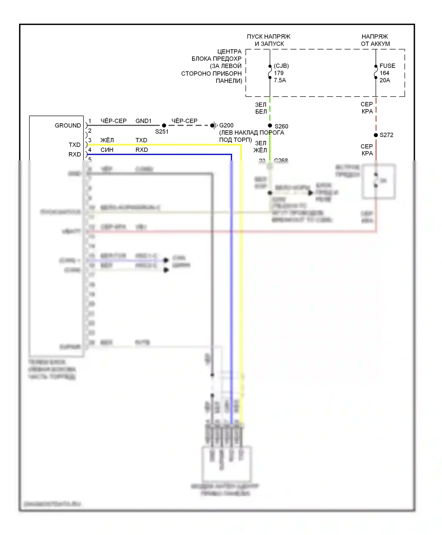 Transit Ford VII (2006-2013): Электросхема начальника бригады 