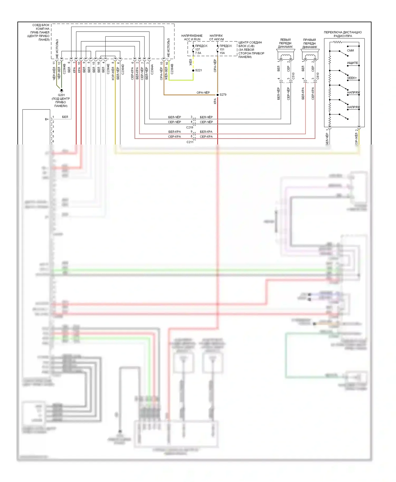 Transit Ford VII (2006-2013): В электросхеме подключения компьютера приборной панели 