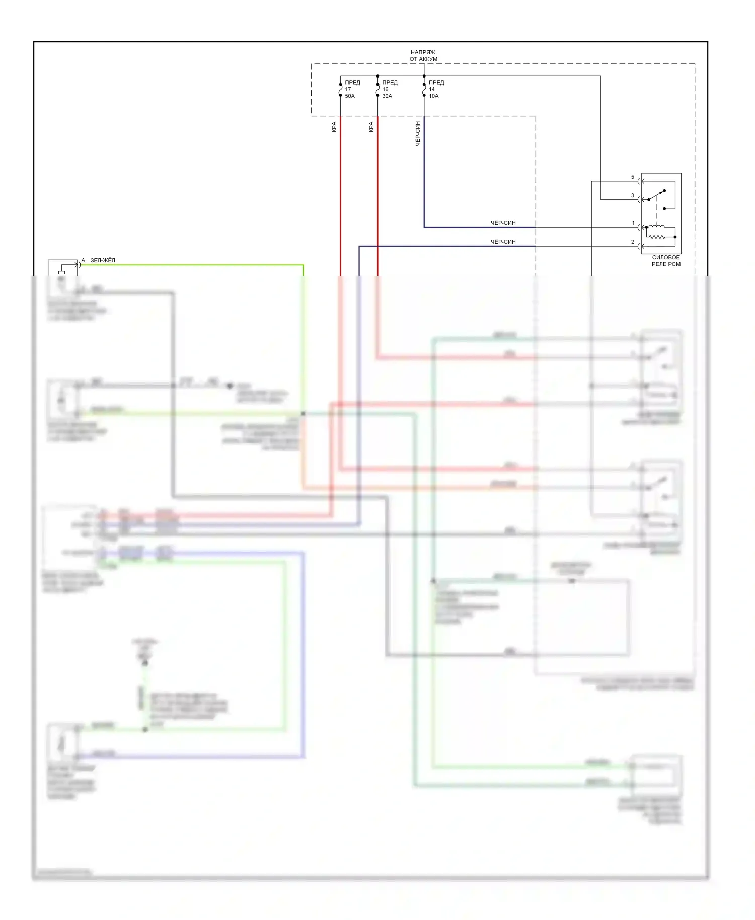 Transit Ford VII (2006-2013): Электросхема вентилятора охлаждения 