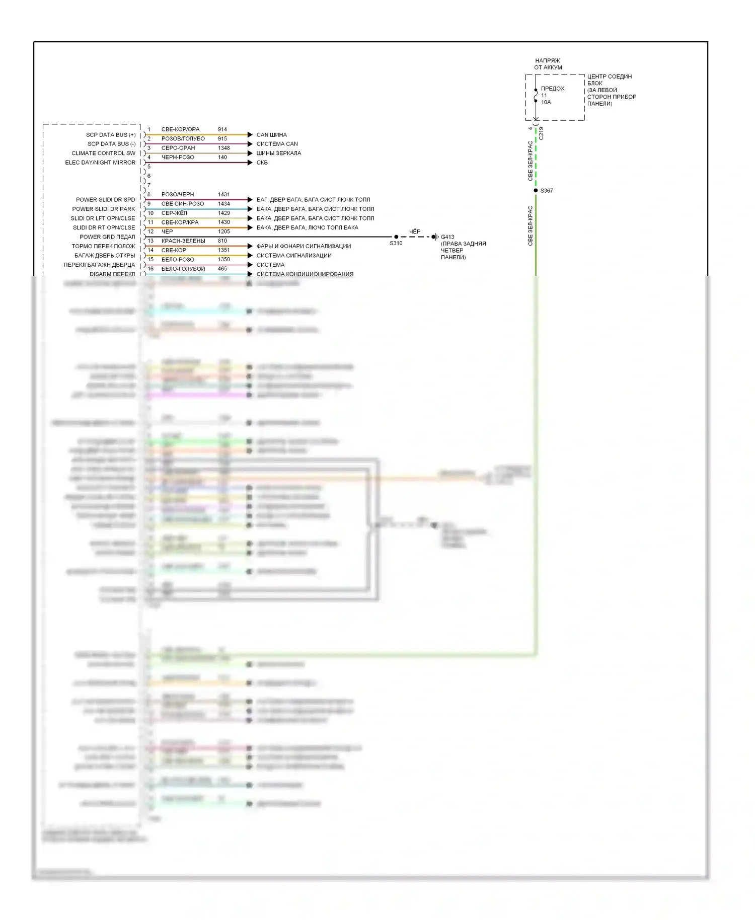 Windstar Ford I (1994-2003): Электросхемы компьютера тела (3 из 3) 