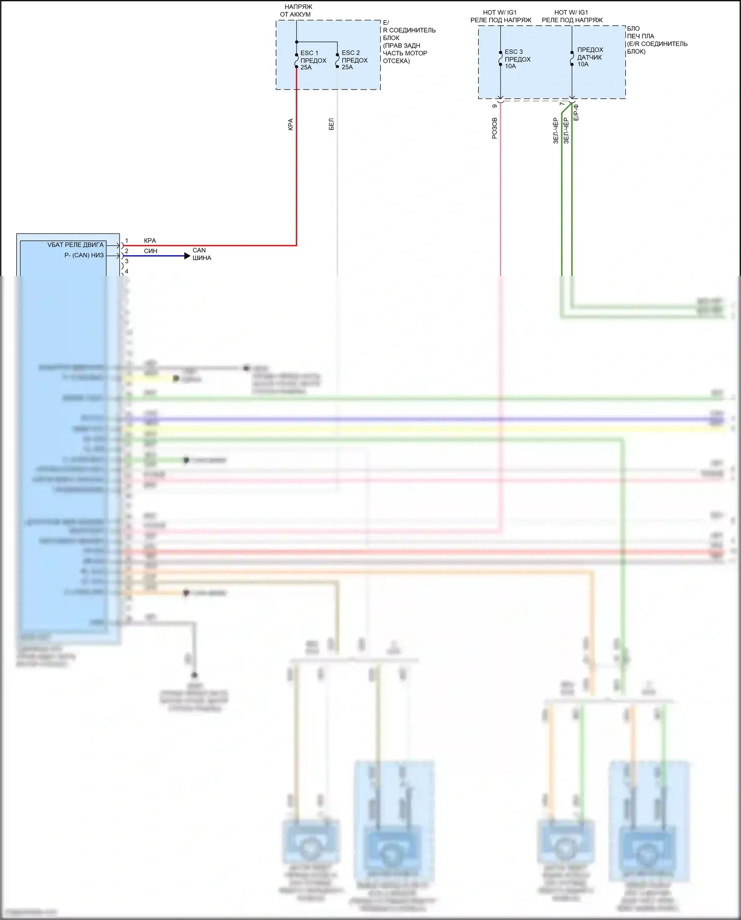 G70 Genesis I рестайлинг (2020-2024): Антиблокировочная система abs электросхема, без epb (1 из 3) 