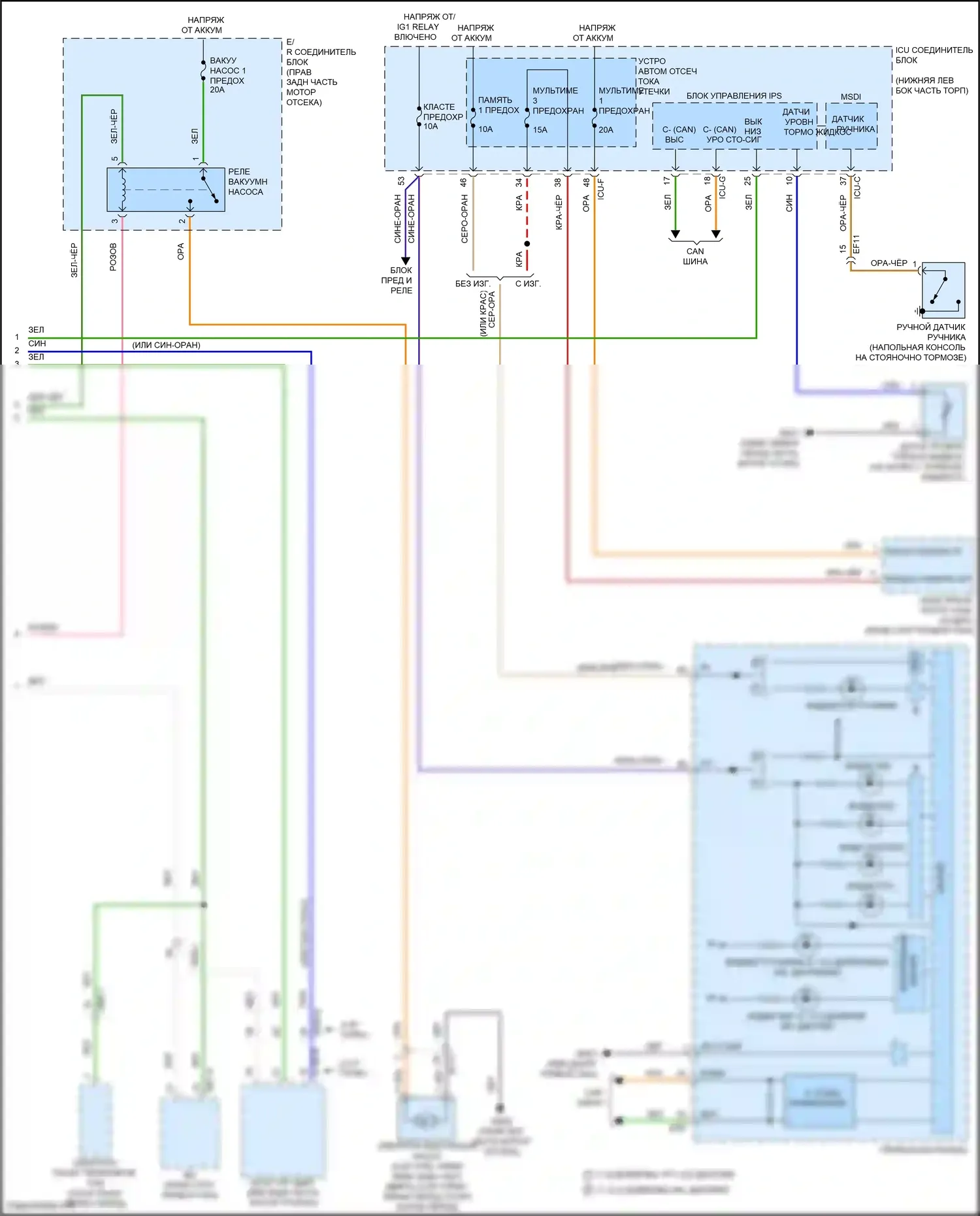 G70 Genesis I рестайлинг (2020-2024): Антиблокировочная система abs электросхема, без epb (3 из 3) 