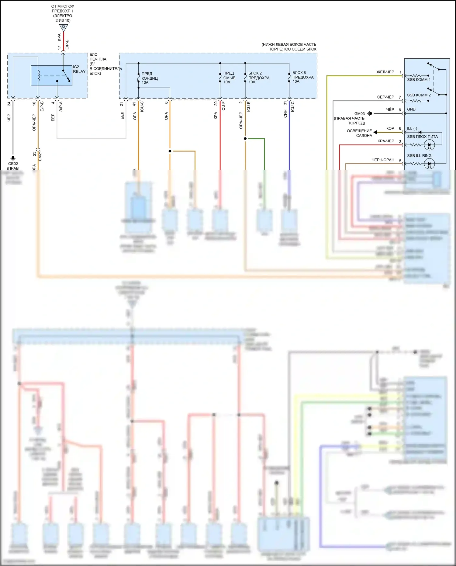 G70 Genesis I рестайлинг (2020-2024): Электросхема блока предохранителей реле (10 из 10) 
