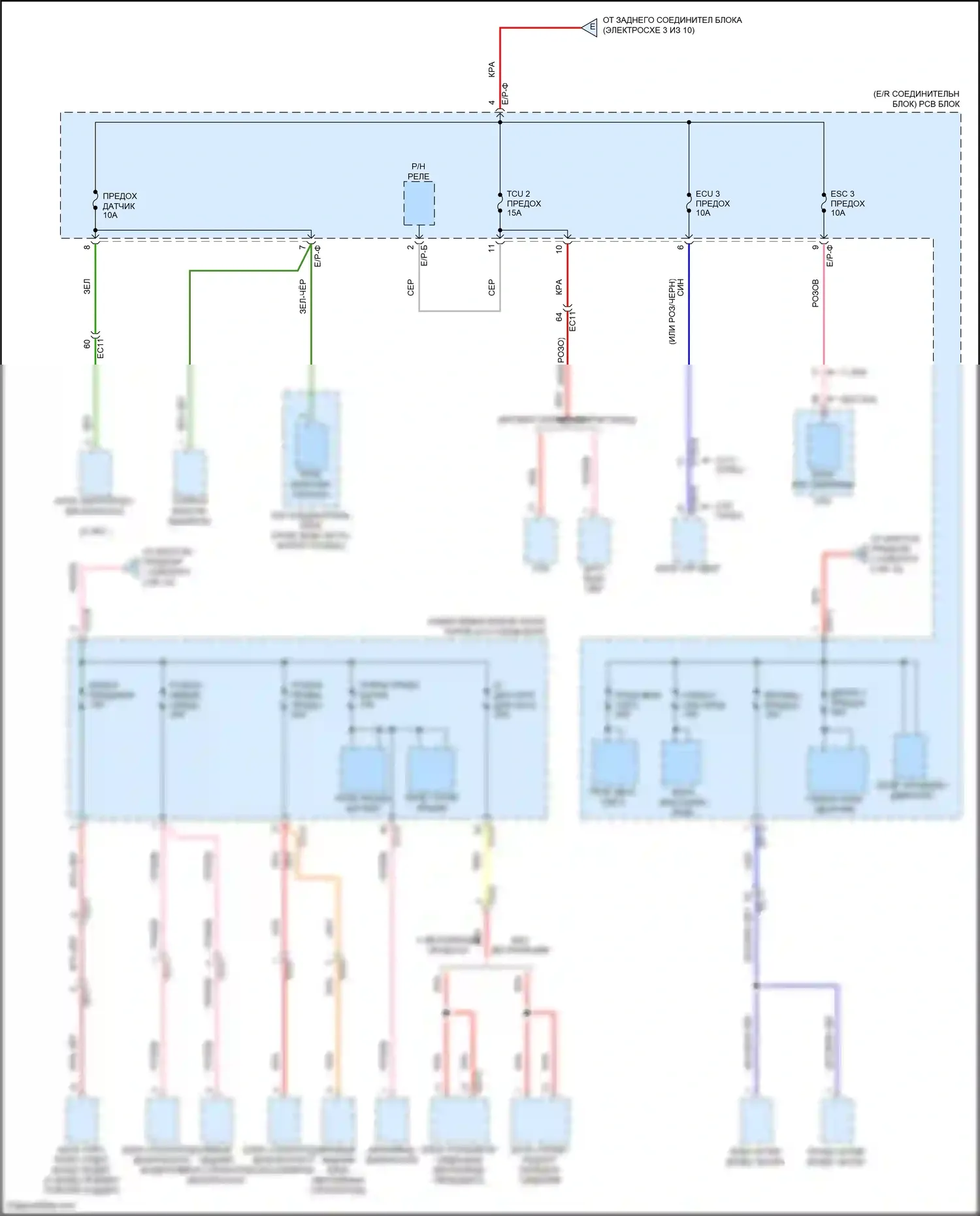 G70 Genesis I рестайлинг (2020-2024): Электросхема блока предохранителей реле (6 из 10) 