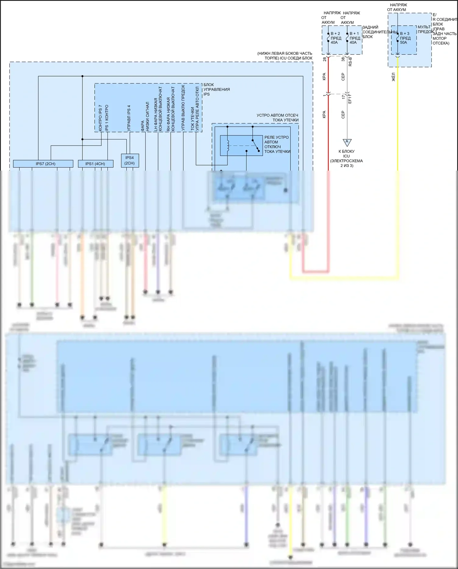 G70 Genesis I рестайлинг (2020-2024): Электросхема блока управления ips (1 из 3) 