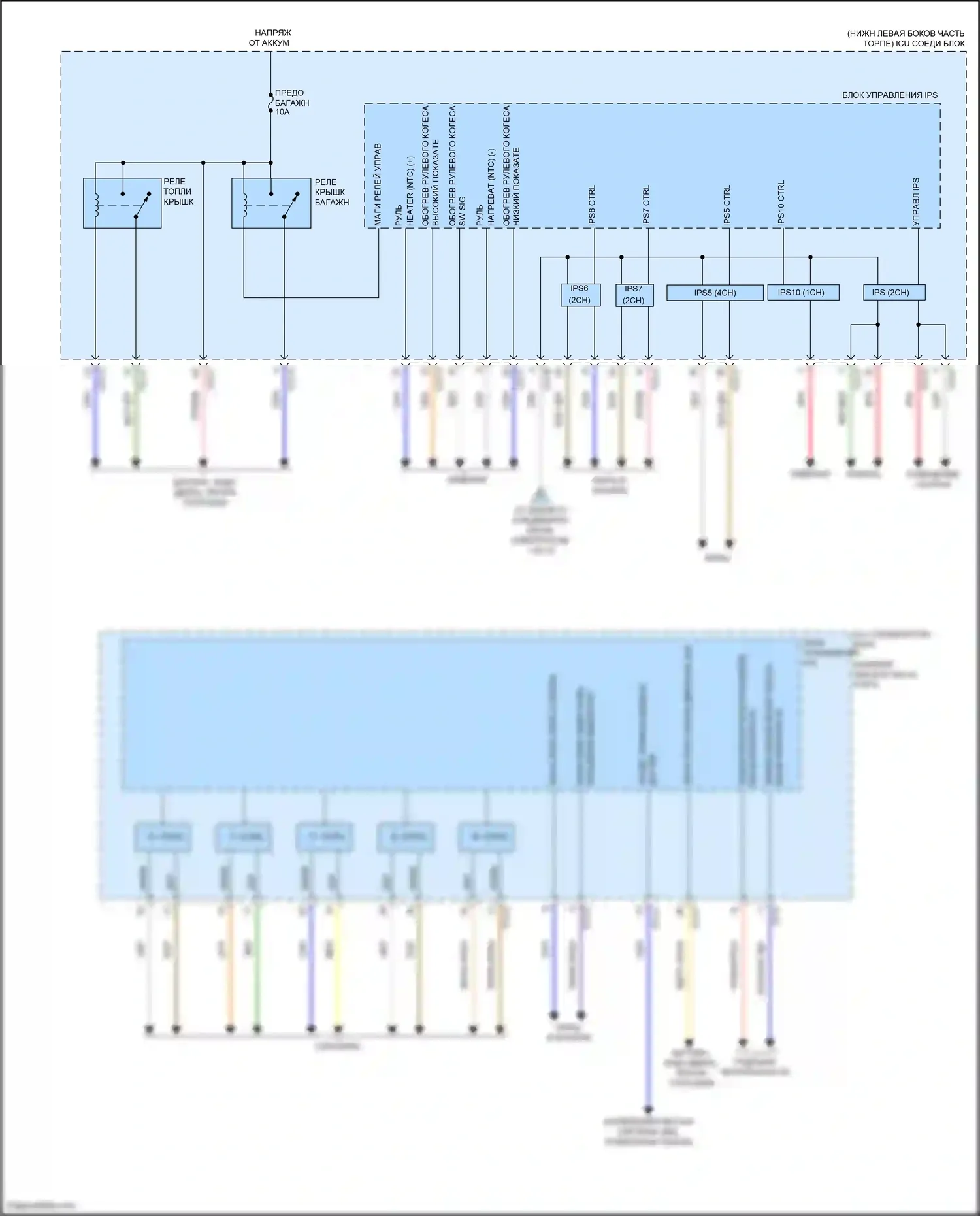 G70 Genesis I рестайлинг (2020-2024): Электросхема блока управления ips (2 из 3) 
