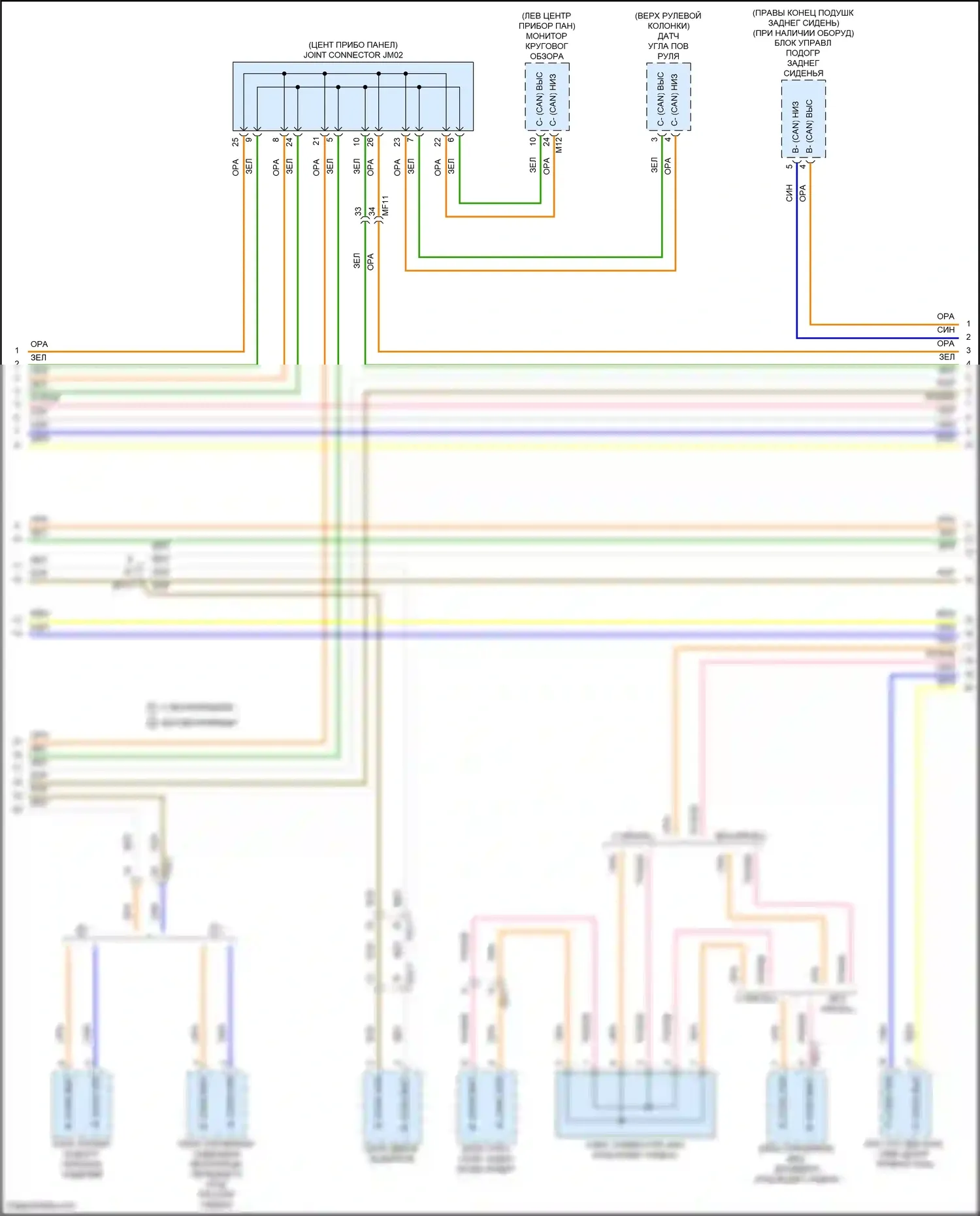 G70 Genesis I рестайлинг (2020-2024): Can шина электросхема (3 из 5) 