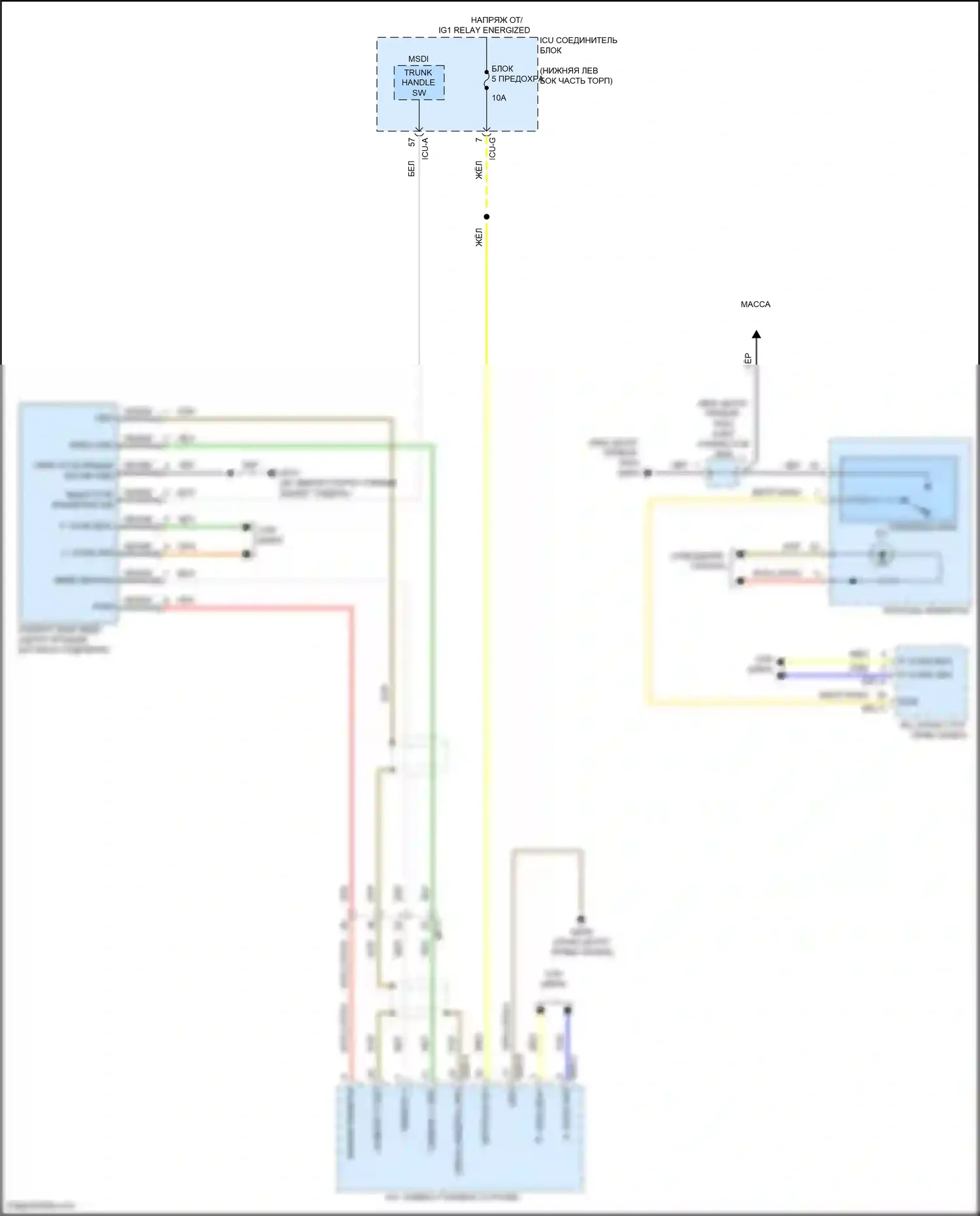 G70 Genesis I рестайлинг (2020-2024): Электросхема камеры заднего вида 