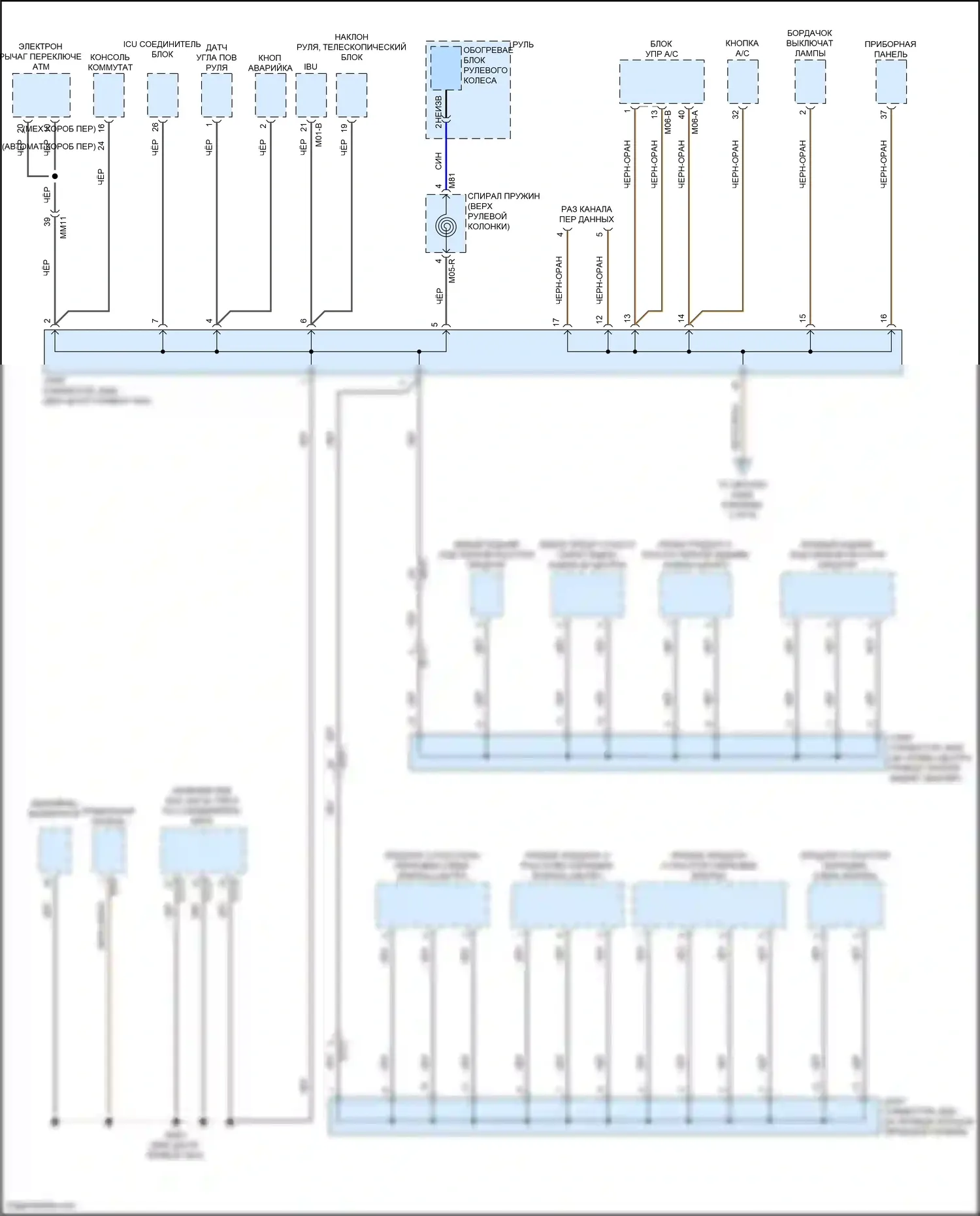 G70 Genesis I рестайлинг (2020-2024): Электросхема разводки массы (1 из 6) 