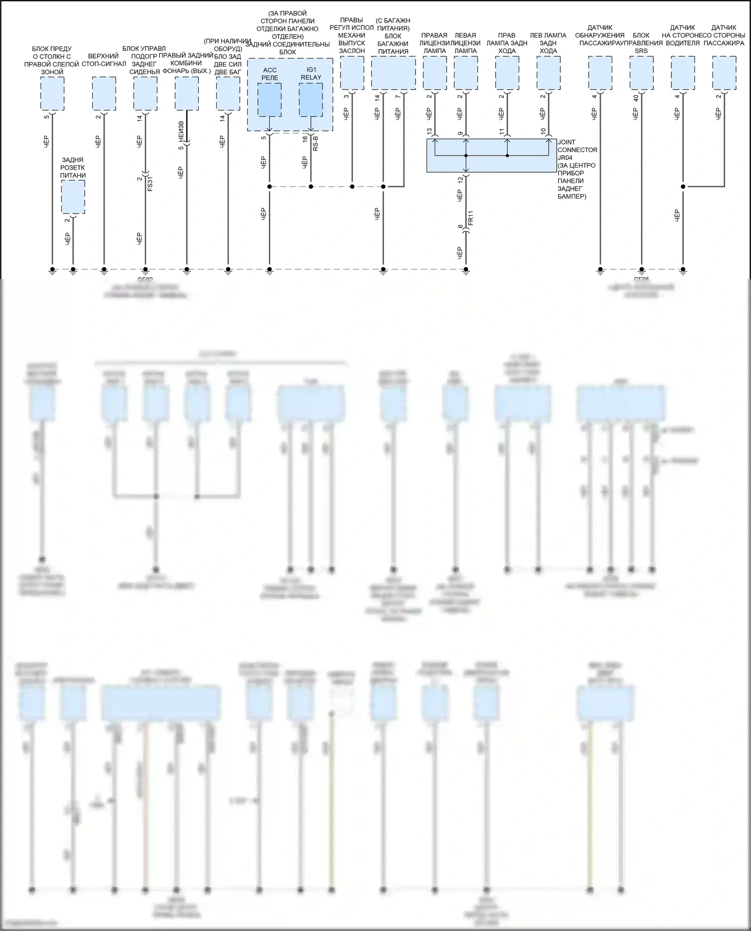 G70 Genesis I рестайлинг (2020-2024): Электросхема разводки массы (6 из 6) 