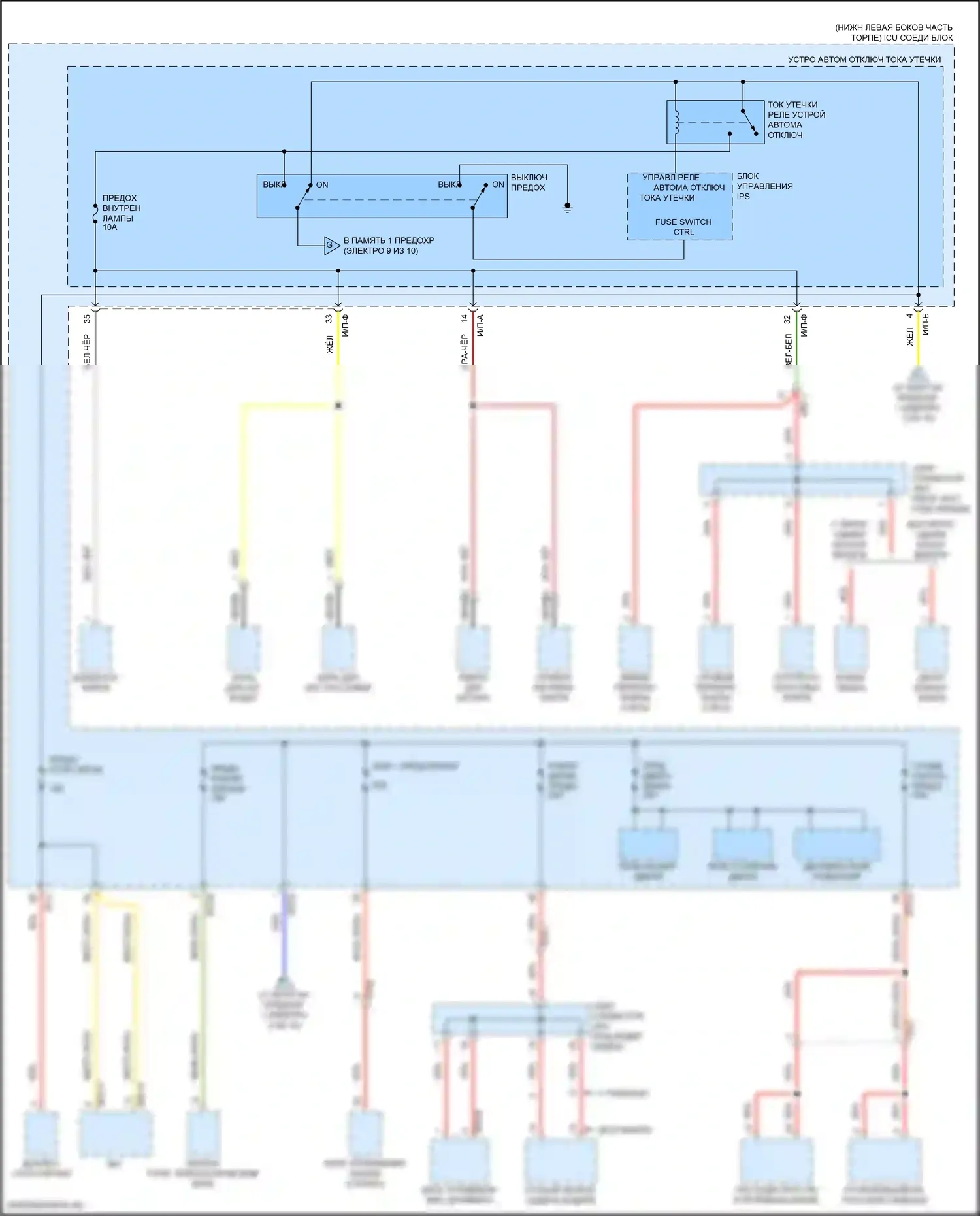 G70 Genesis I (2017-2021): Электросхема блока предохранителей реле (8 из 10) 