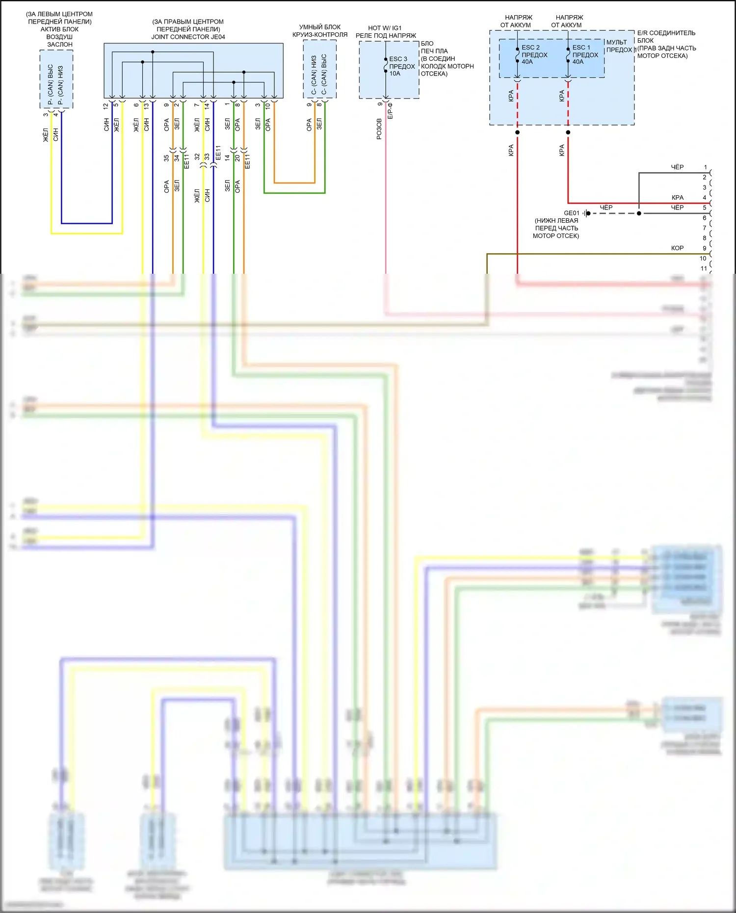 G70 Genesis I (2017-2021): Can шина электросхема (5 из 5) 