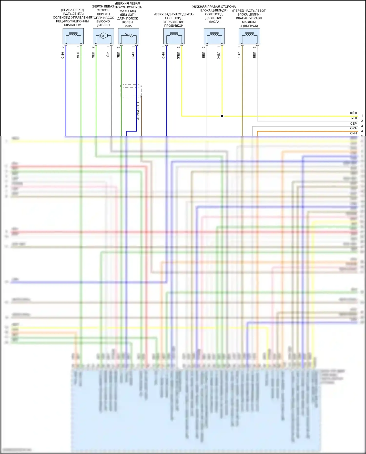 G70 Genesis I (2017-2021): Электросхема двигателя 3,3л турбо, электросхема органов управления двигателем (4 из 9) 
