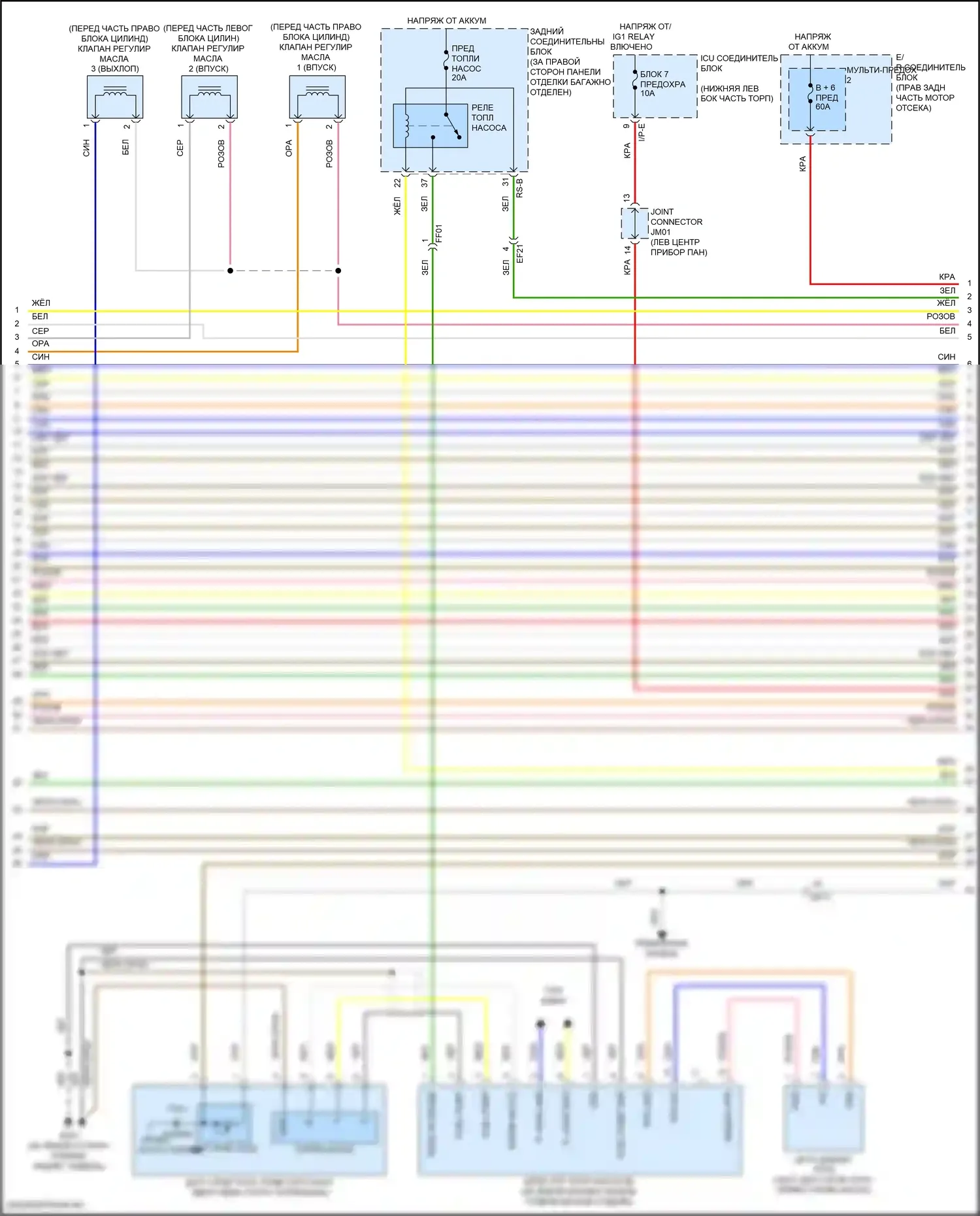 G70 Genesis I (2017-2021): Электросхема двигателя 3,3л турбо, электросхема органов управления двигателем (5 из 9) 