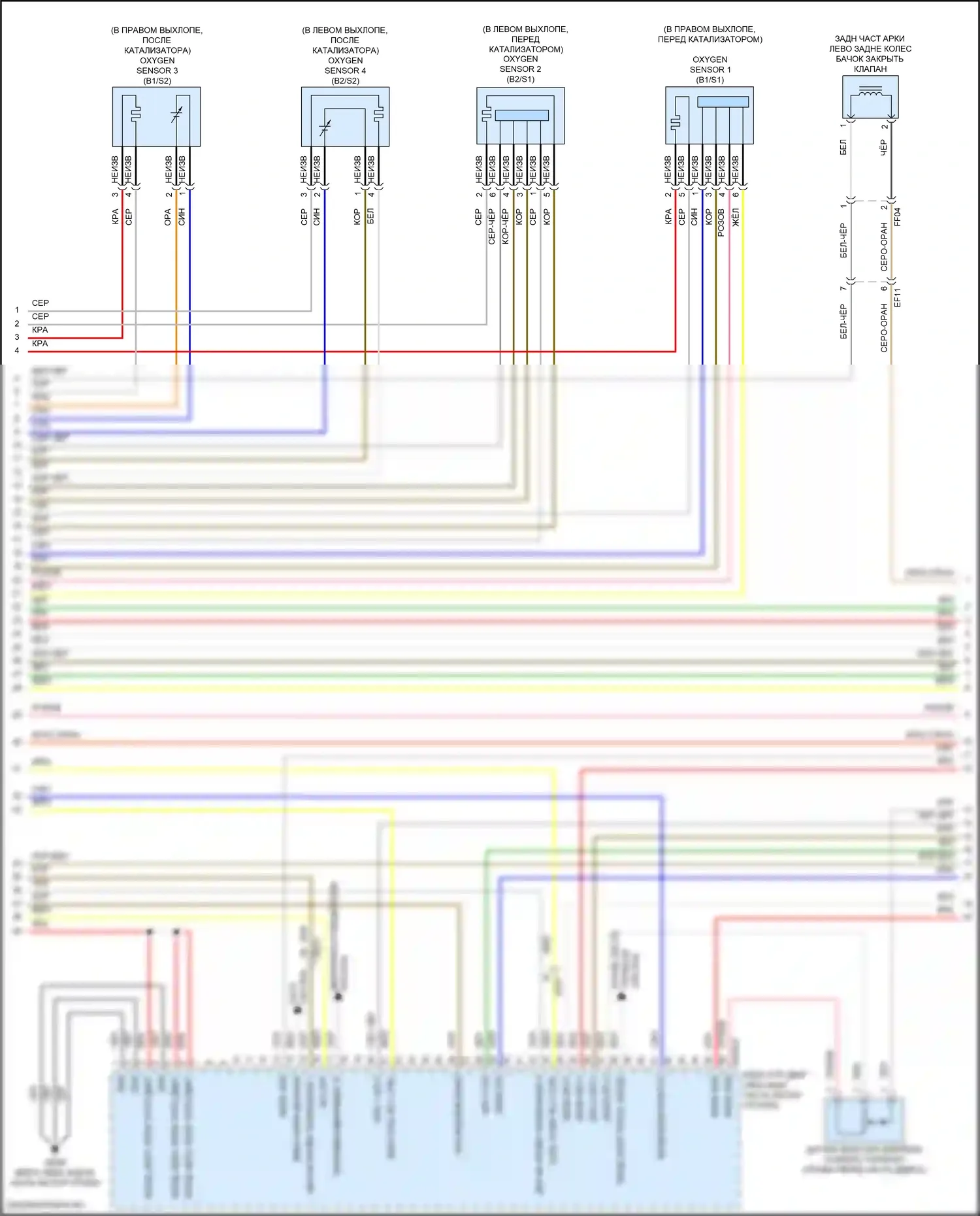 G70 Genesis I (2017-2021): Электросхема двигателя 3,3л турбо, электросхема органов управления двигателем (7 из 9) 