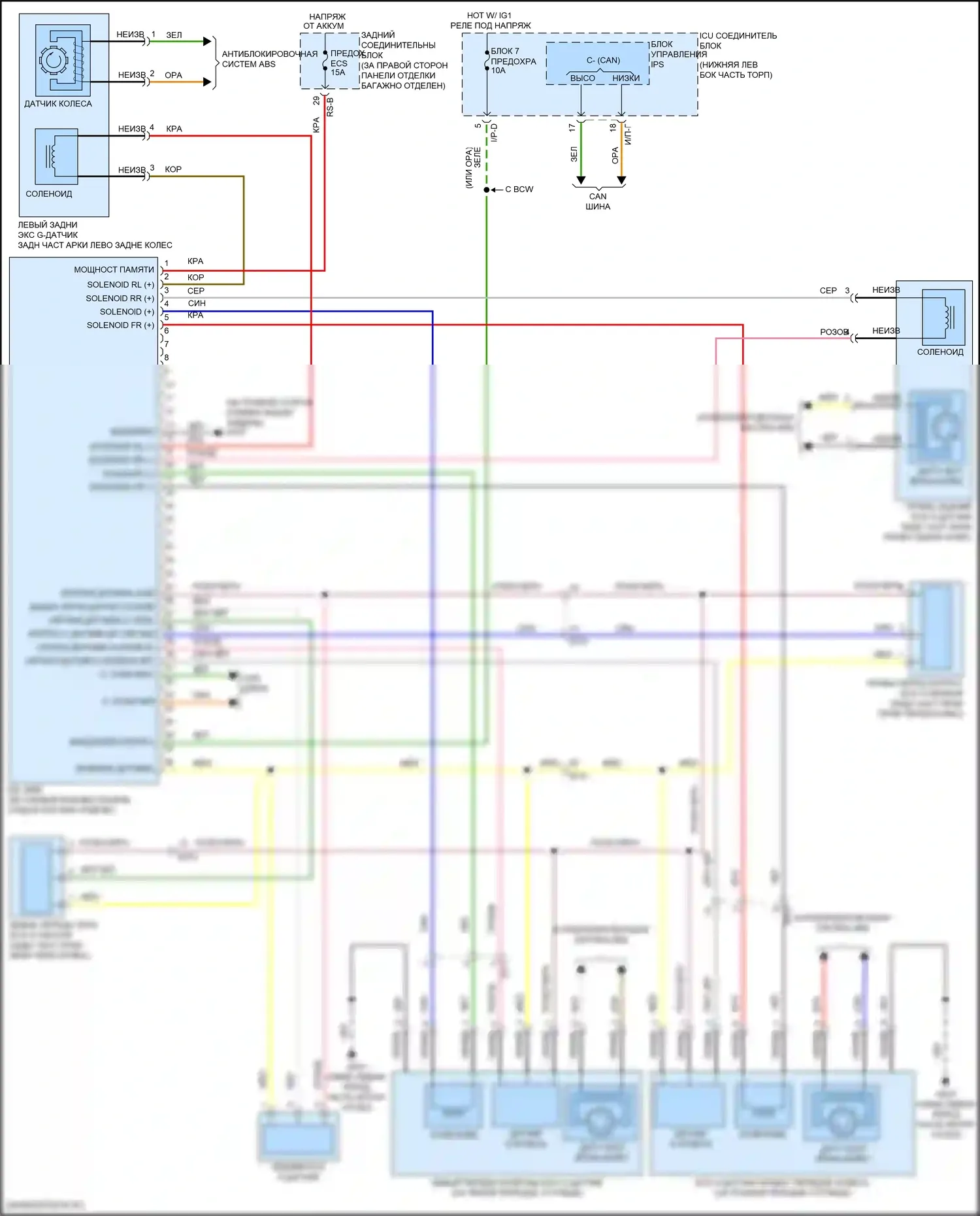 G70 Genesis I (2017-2021): Электросхема электронной подвески 