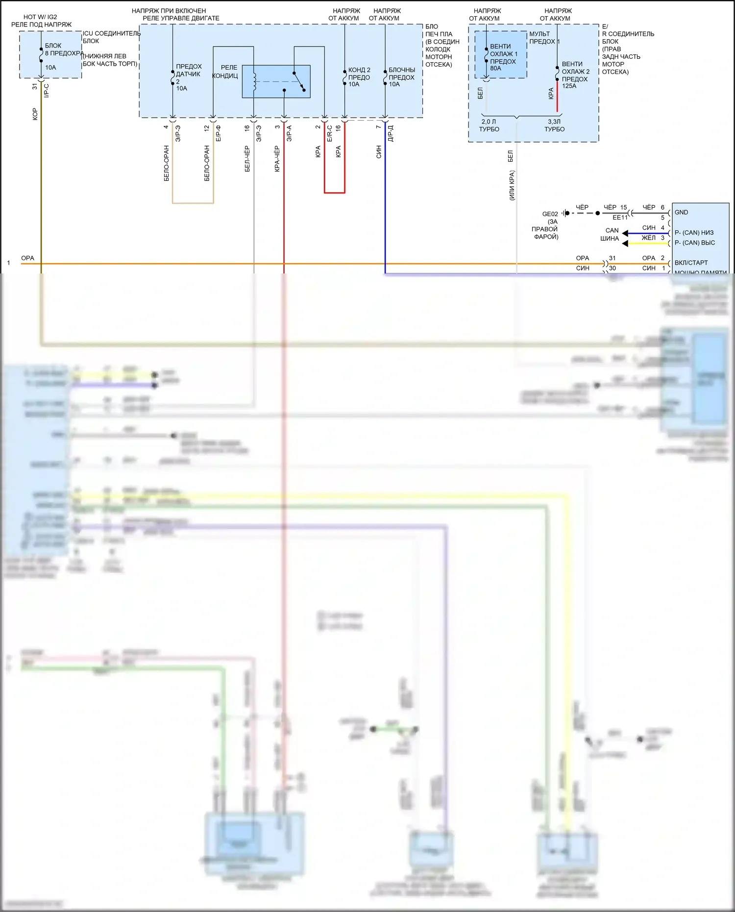 G70 Genesis I (2017-2021): Электросхема климат контроля (4 из 4) 