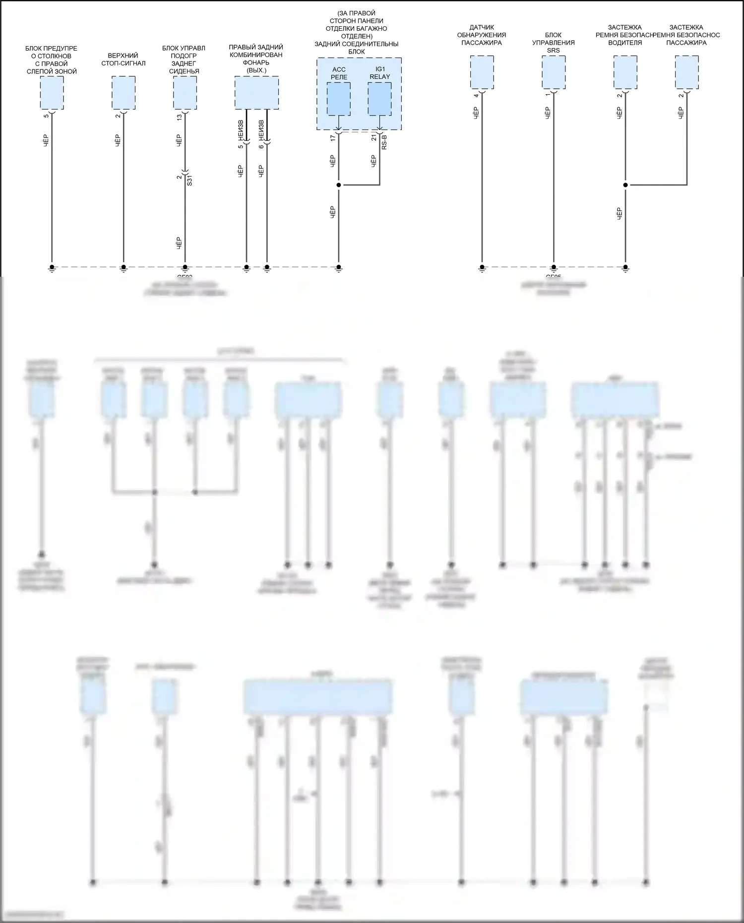 G70 Genesis I (2017-2021): Электросхема разводки массы (6 из 6) 