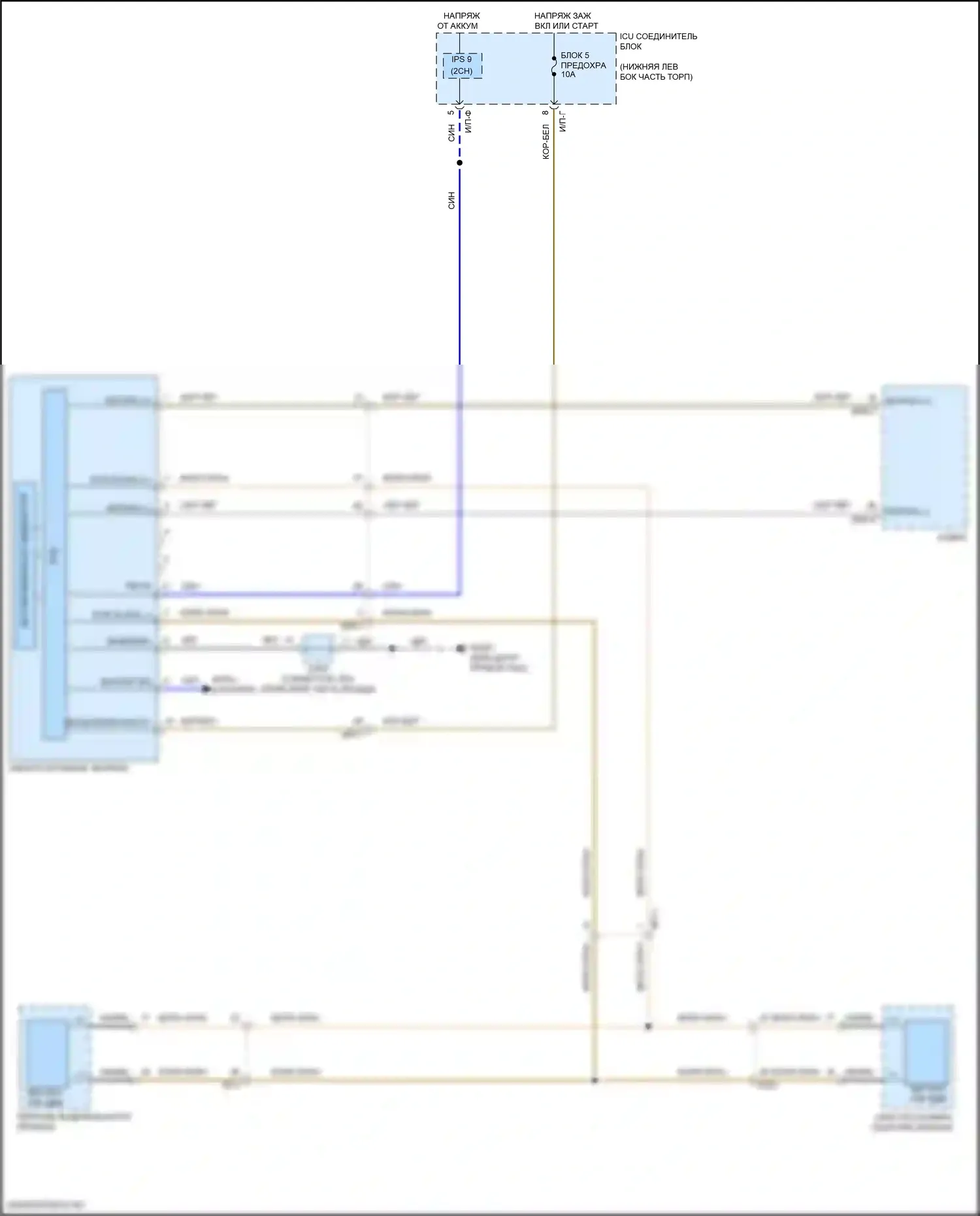 G70 Genesis I (2017-2021): Электросхема электрохромного зеркала 