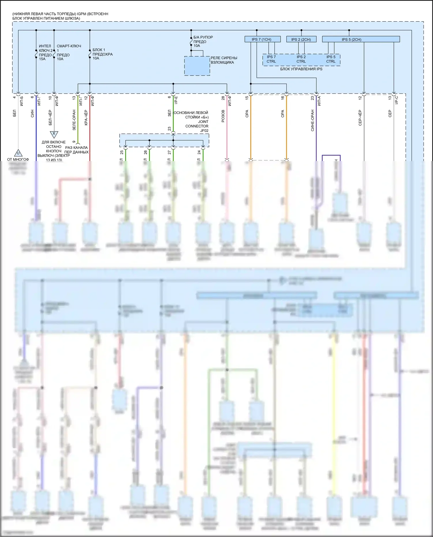 G80 Genesis I (2016-2020): Электросхема блока предохранителей реле (10 из 13) 