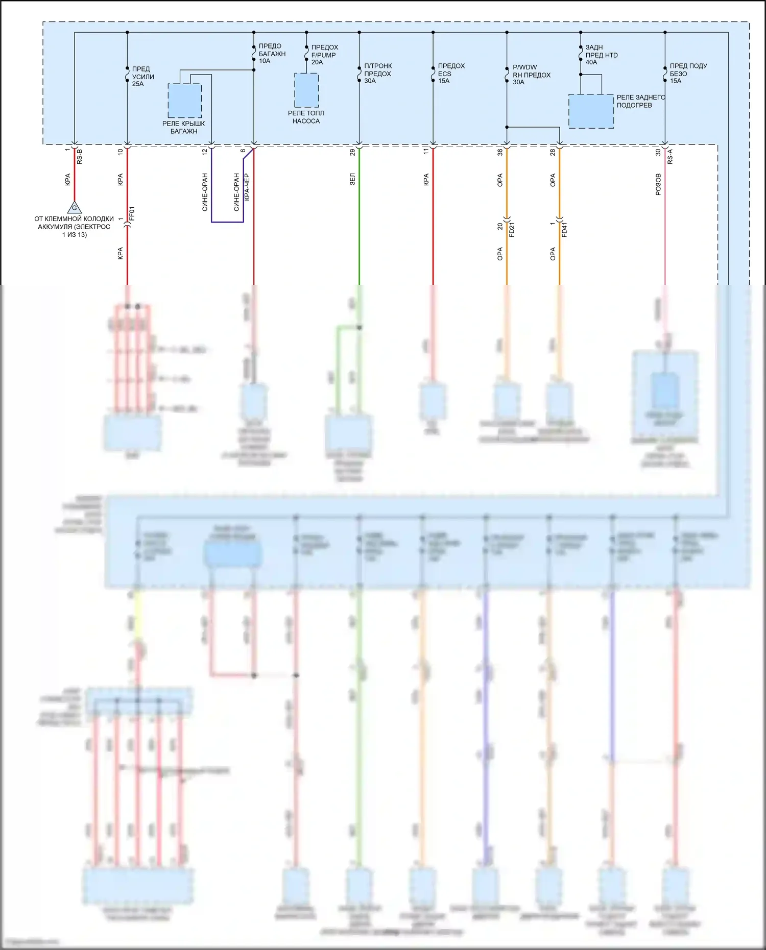 G80 Genesis I (2016-2020): Электросхема блока предохранителей реле (11 из 13) 