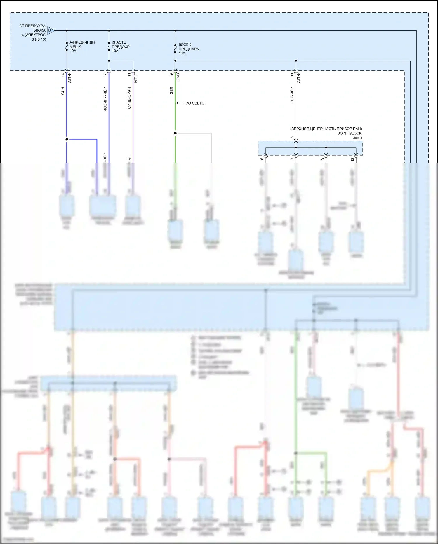 G80 Genesis I (2016-2020): Электросхема блока предохранителей реле (4 из 13) 