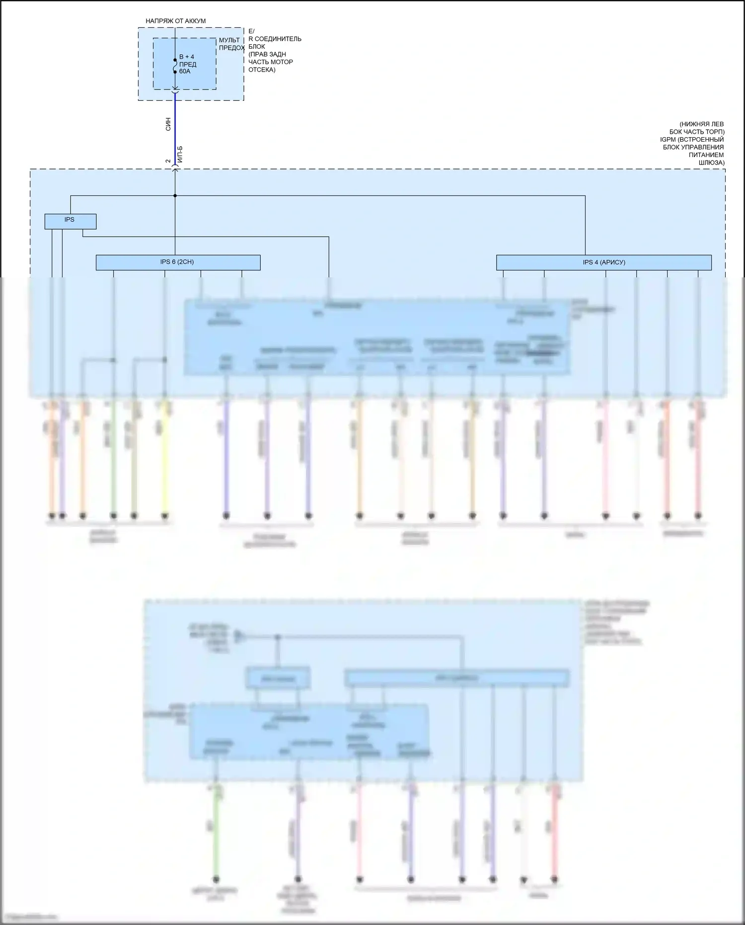 G80 Genesis I (2016-2020): Электросхема блока управления ips (2 из 2) 