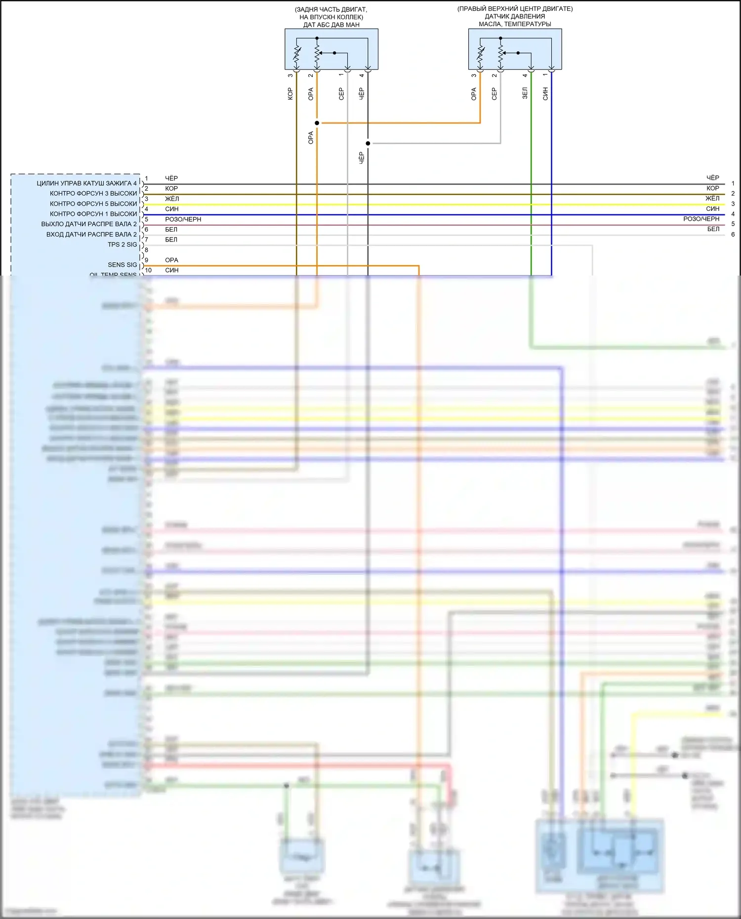 G80 Genesis I (2016-2020): Электросхема двигателя 3.8l (1 из 8) 