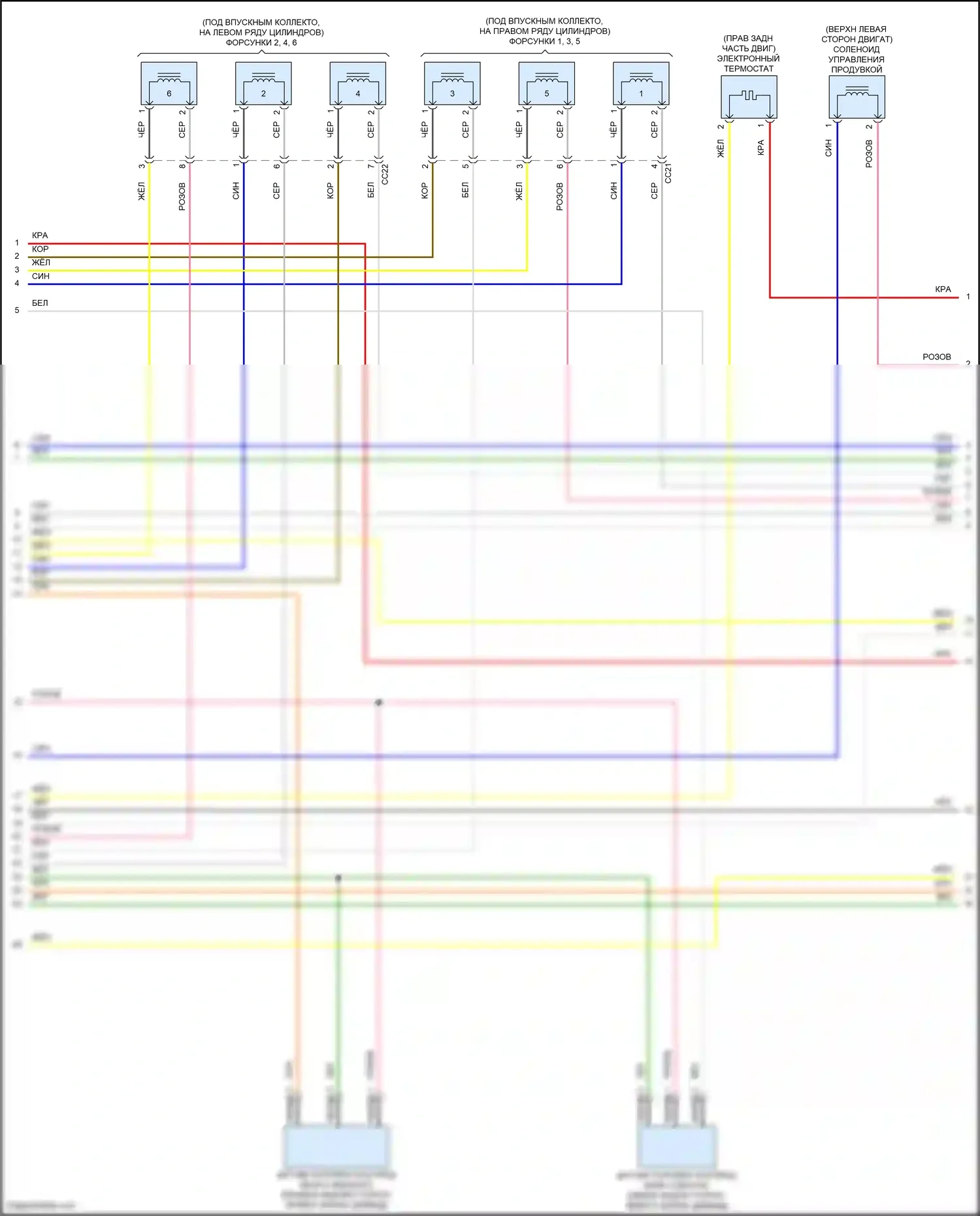 G80 Genesis I (2016-2020): Электросхема двигателя 3,3л турбо (3 из 9) 