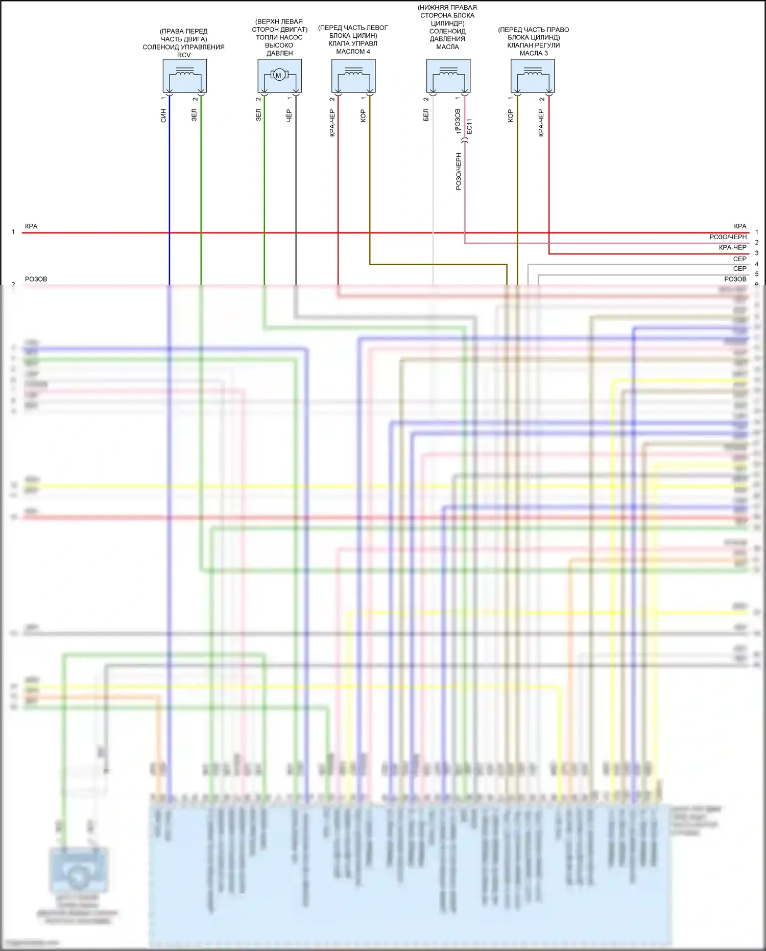 G80 Genesis I (2016-2020): Электросхема двигателя 3,3л турбо (4 из 9) 