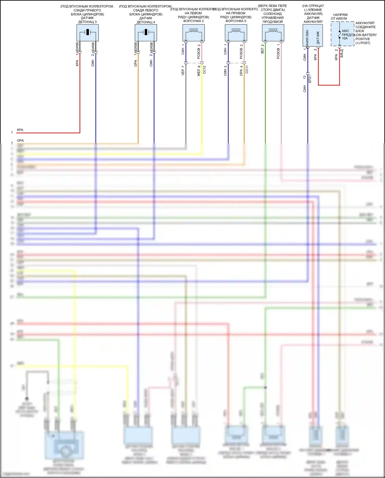 G80 Genesis I (2016-2020): Электросхема двигателя 5.0l (4 из 9) 