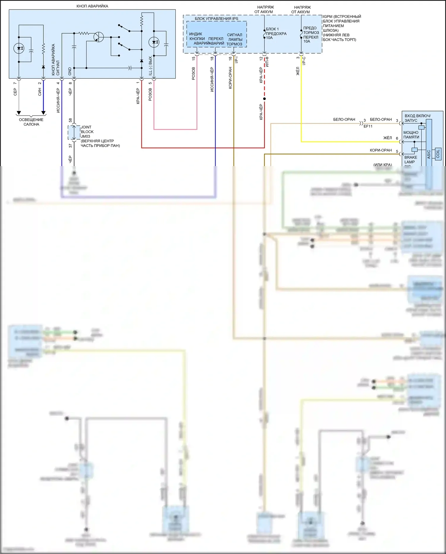 G80 Genesis I (2016-2020): Электросхема фар и фонарей (4 из 4) 