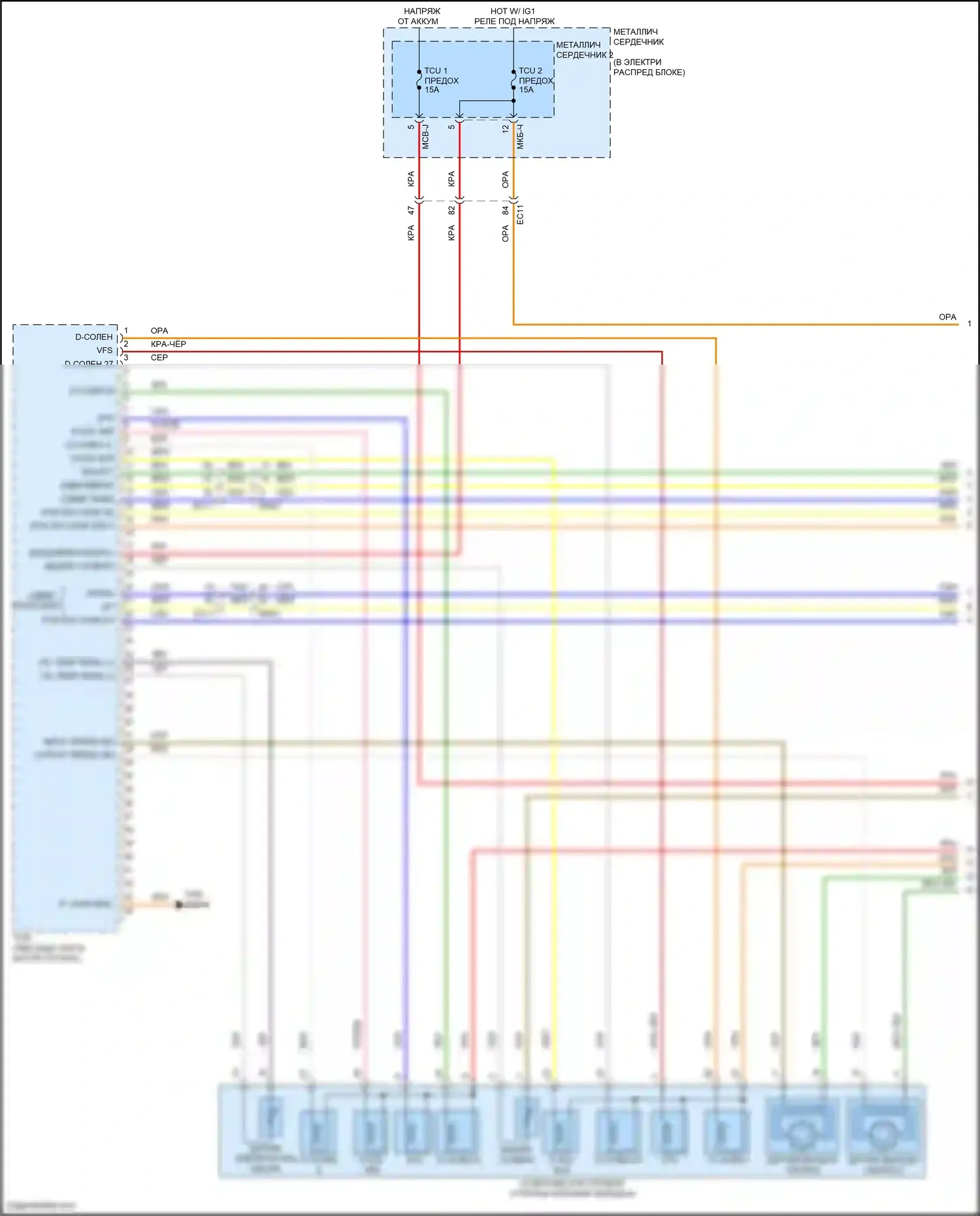 G80 Genesis I (2016-2020): Электросхема автоматической коробки передач, без e-shift (1 из 3) 