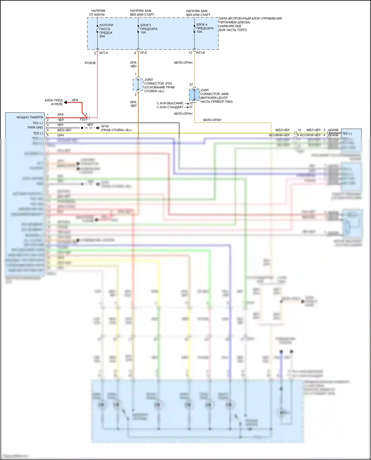 G80 Genesis I (2016-2020): Электросхема пассажирского сиденья климат-контроля 