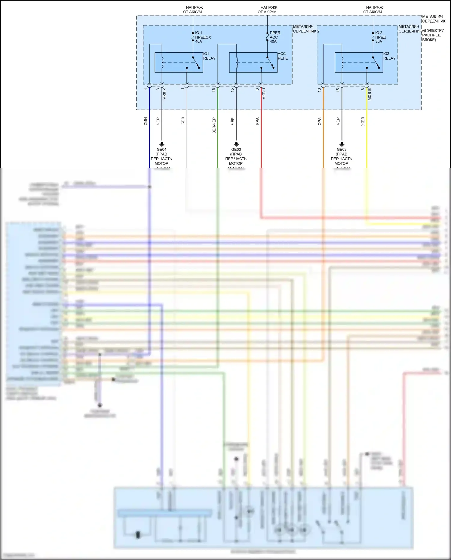 G80 Genesis I (2016-2020): Электросхема иммобилайзера (1 из 3) 
