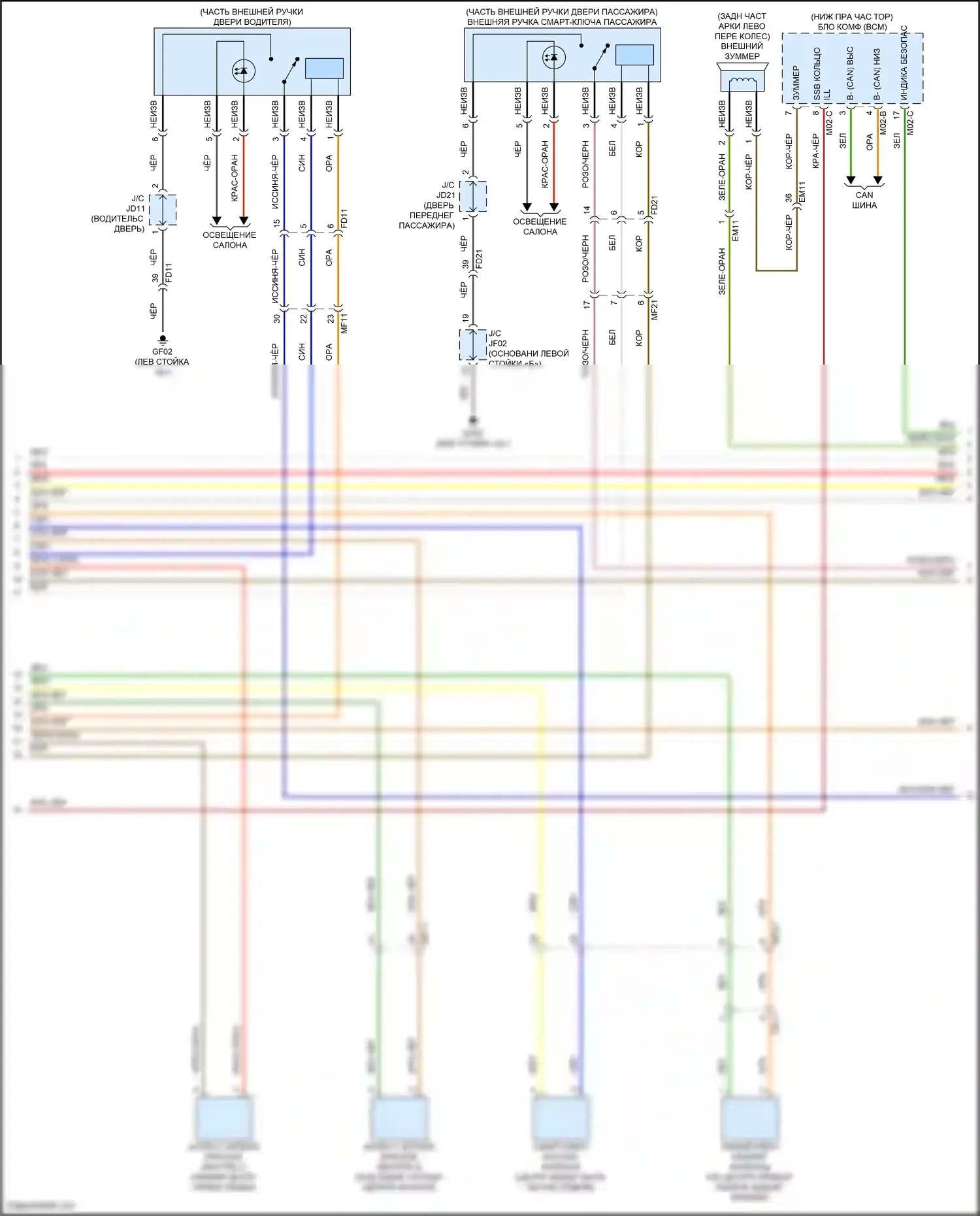 G80 Genesis I (2016-2020): Электросхема иммобилайзера (2 из 3) 